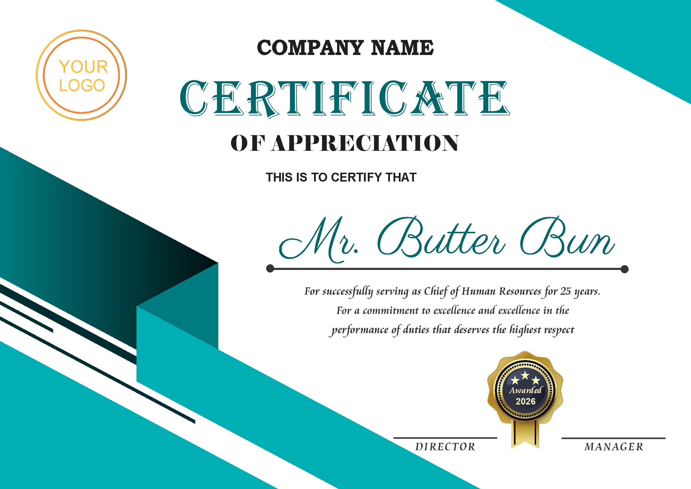 Professional Certificate Design 093
