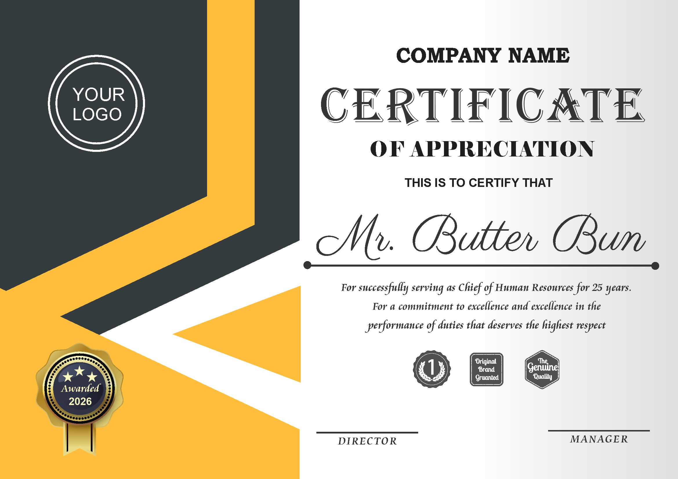 Professional Certificate Design 094