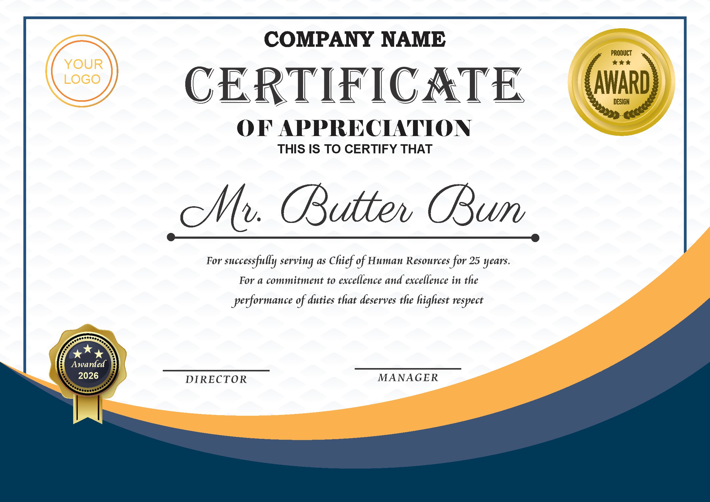 Professional Certificate Design 096