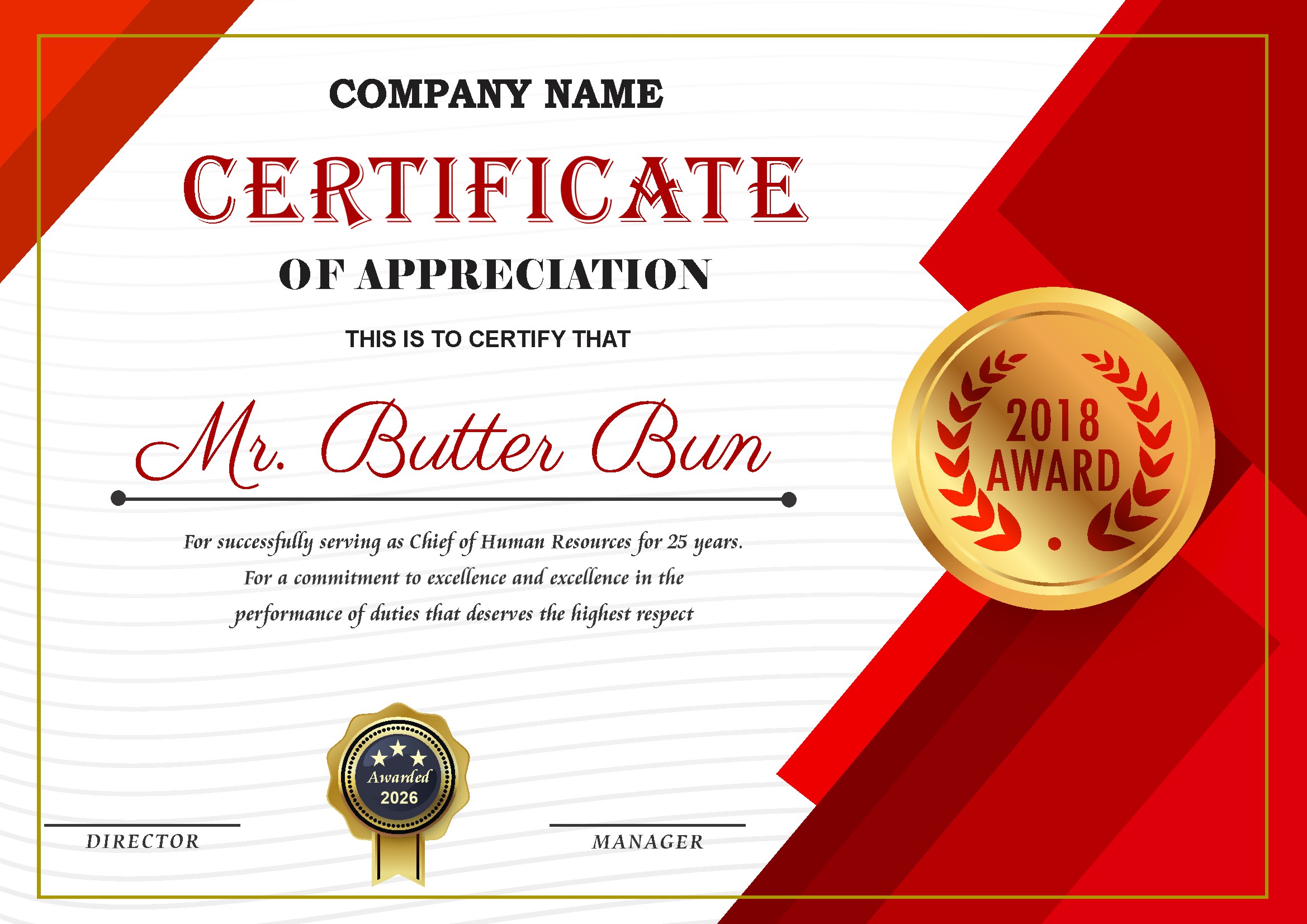 Professional Certificate Design 098