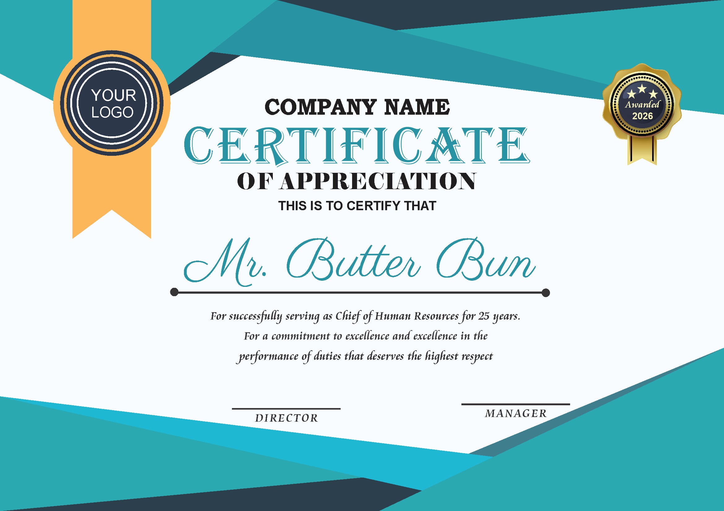 Professional Certificate Design 100