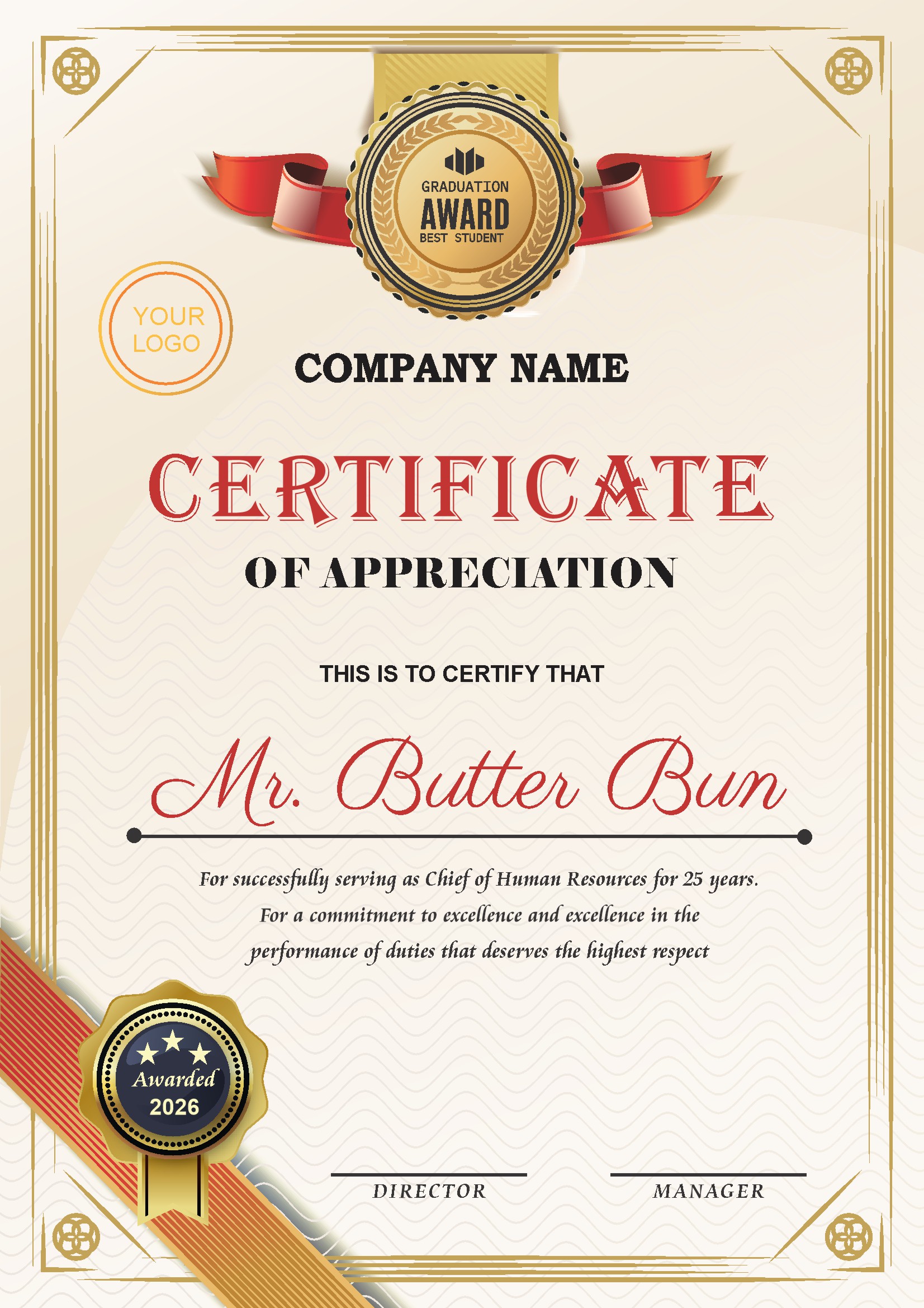 Professional Certificate Design 107