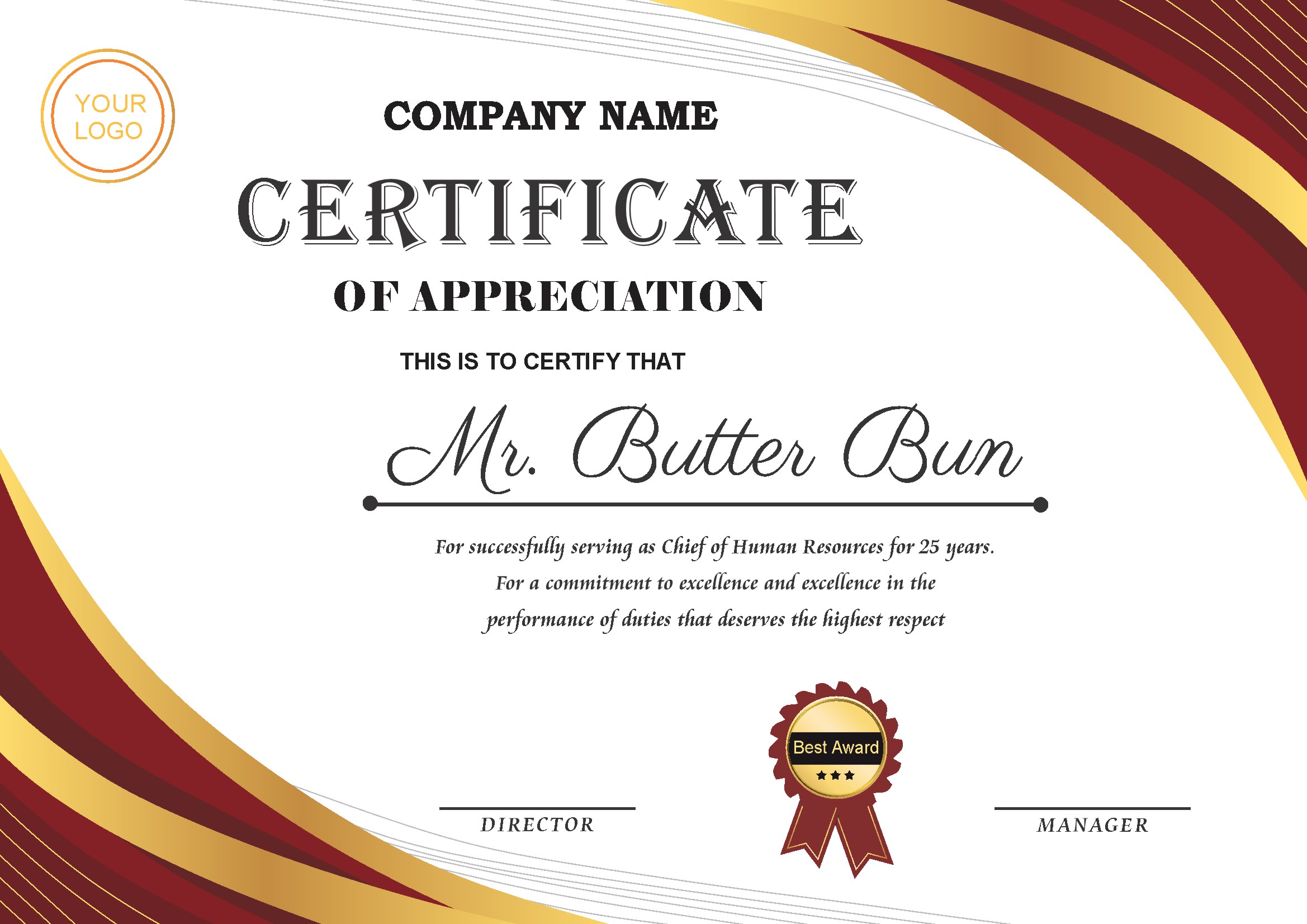 Professional Certificate Design 112