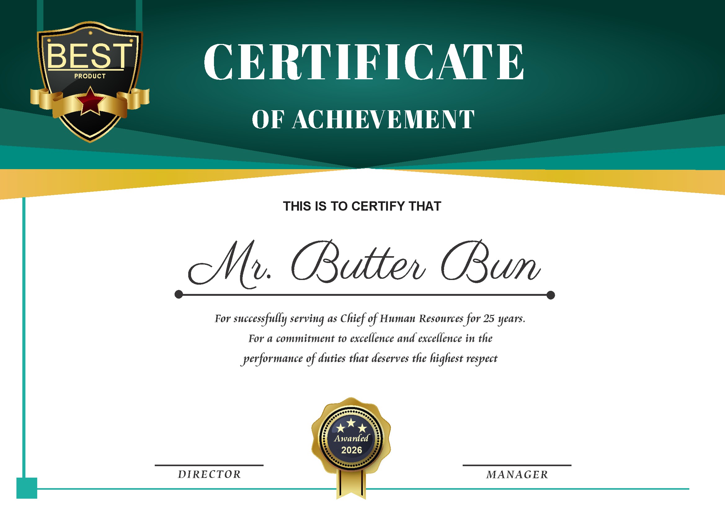 Professional Certificate Design 115
