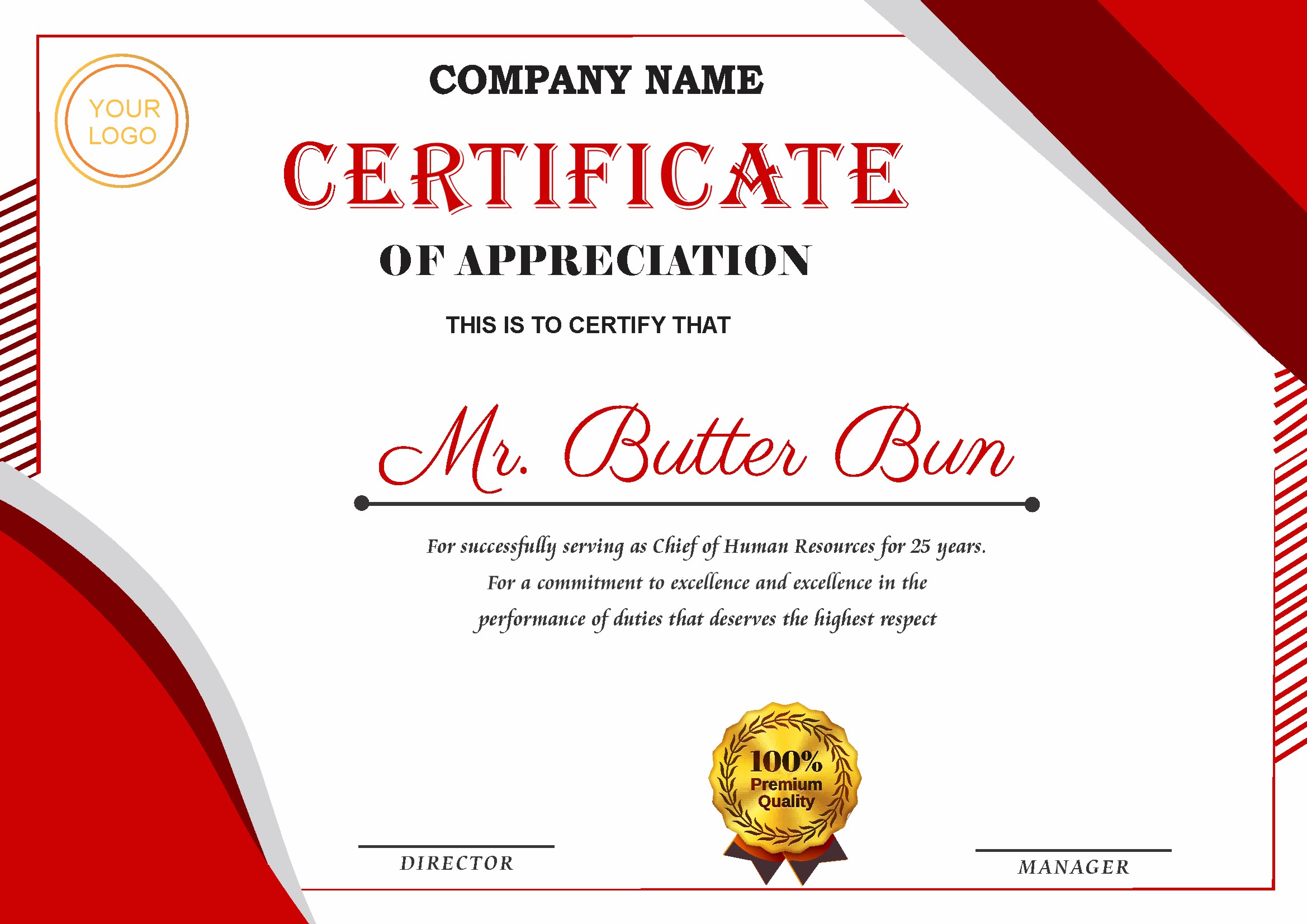 Professional Certificate Design 117