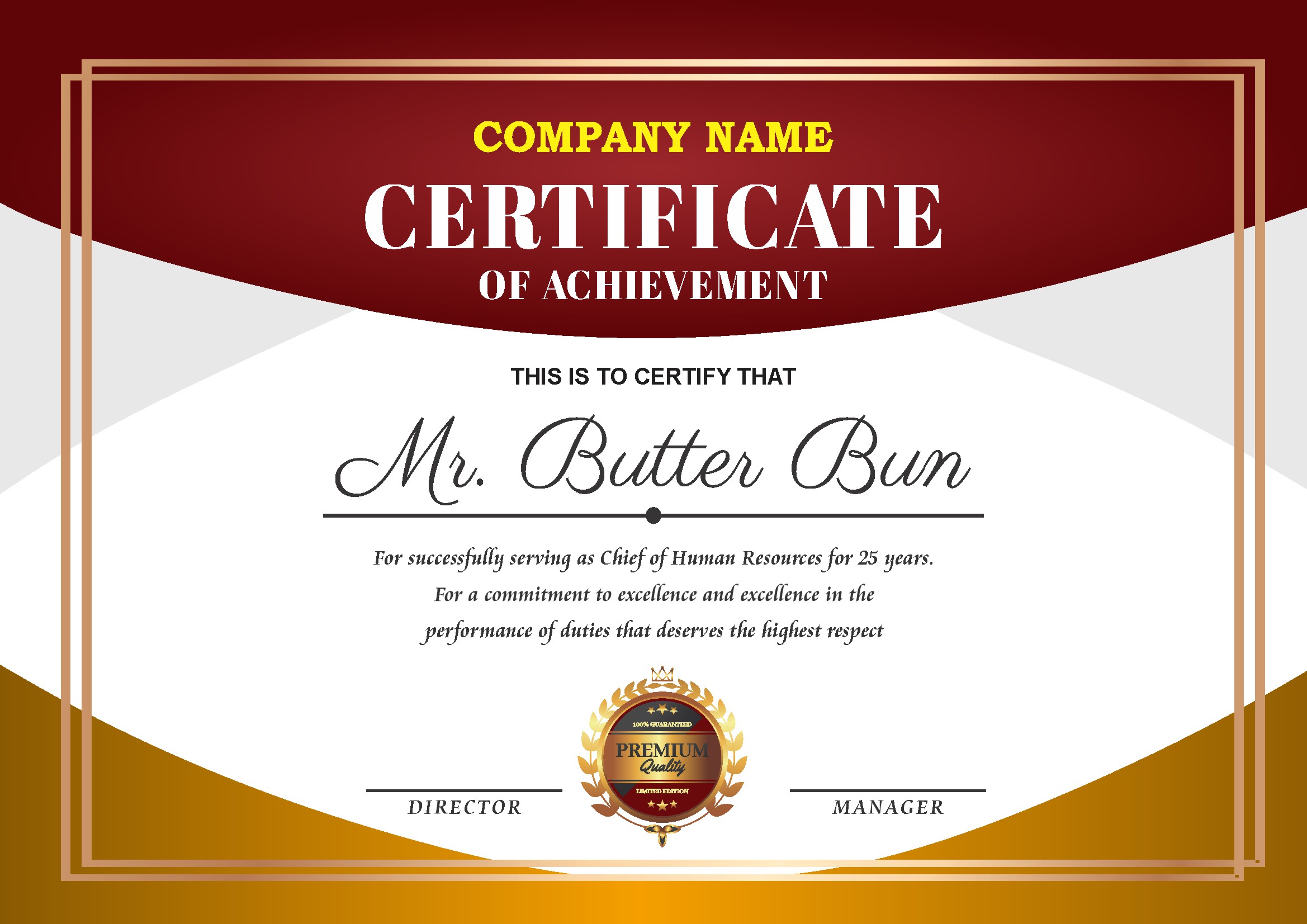 Professional Certificate Design 123
