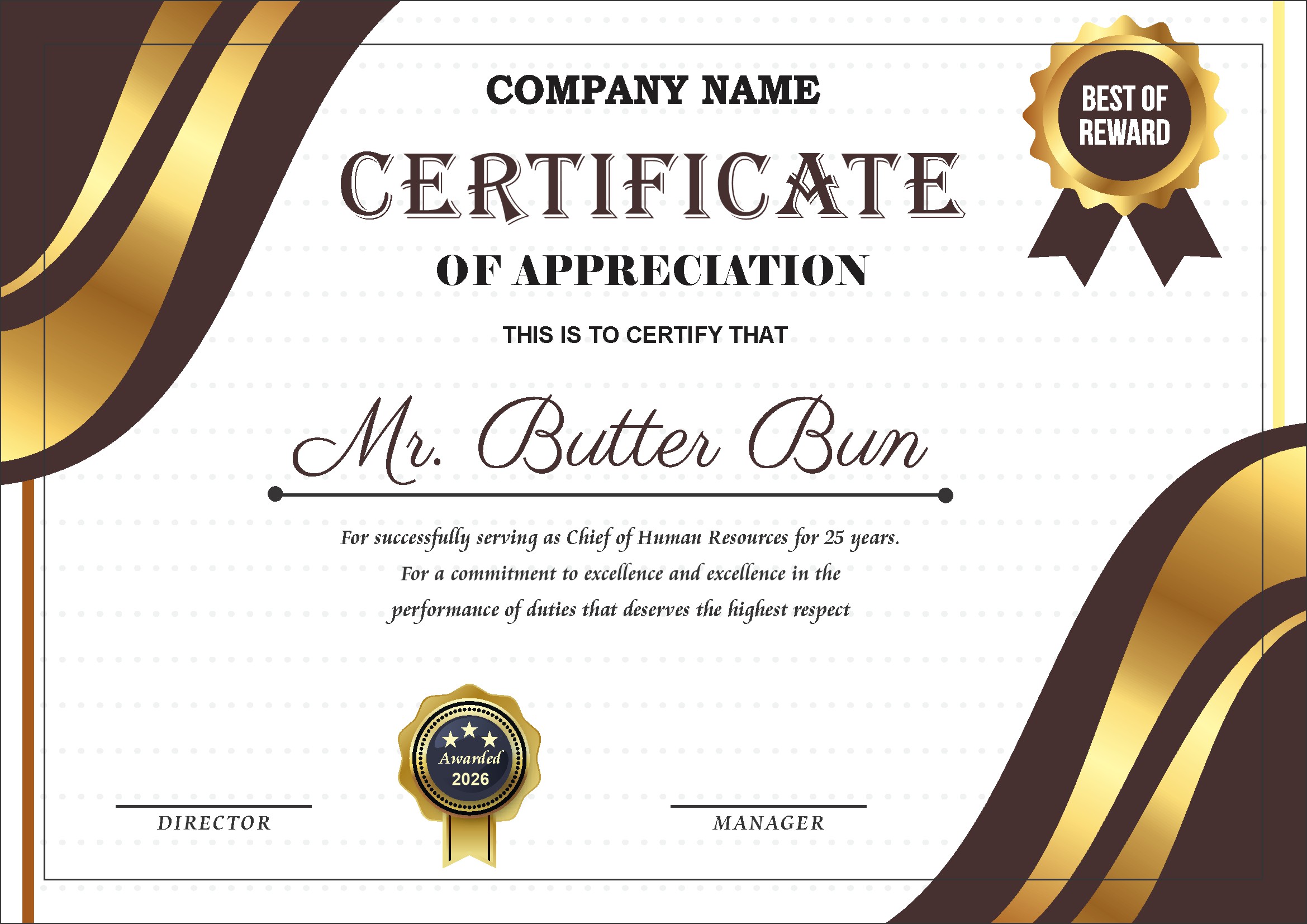 Professional Certificate Design 132