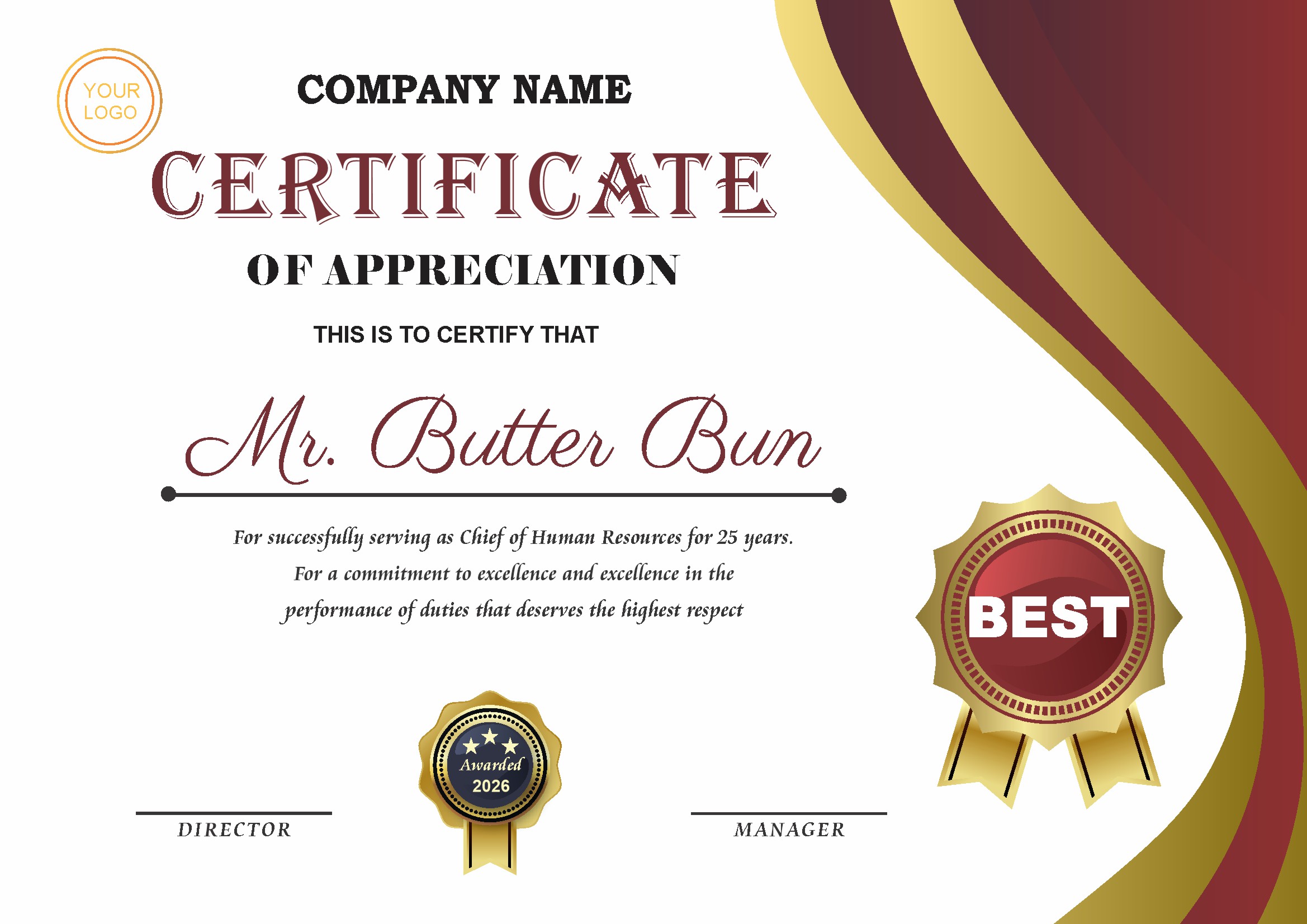 Professional Certificate Design 134