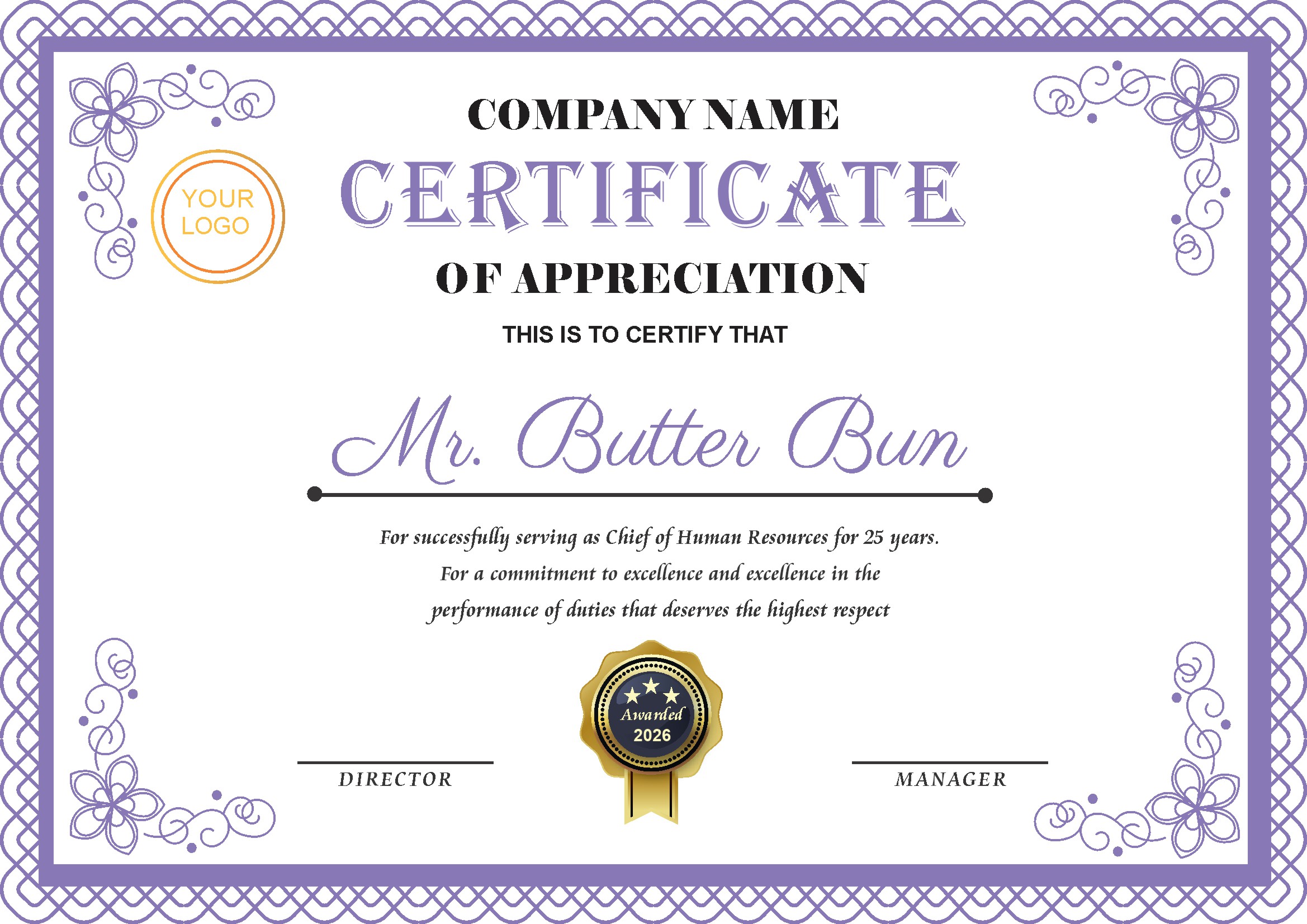 Professional Certificate Design 138