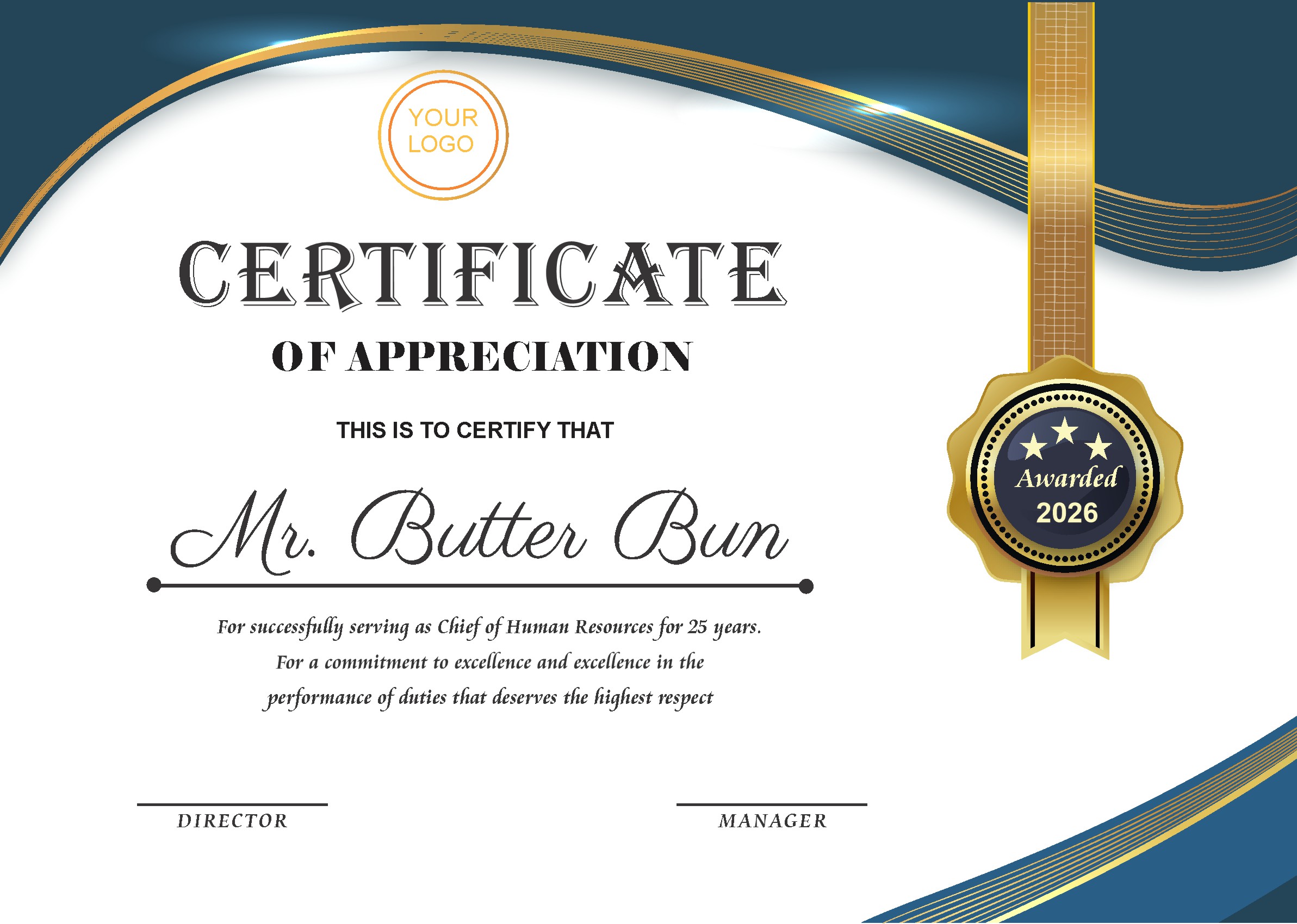 Professional Certificate Design 140