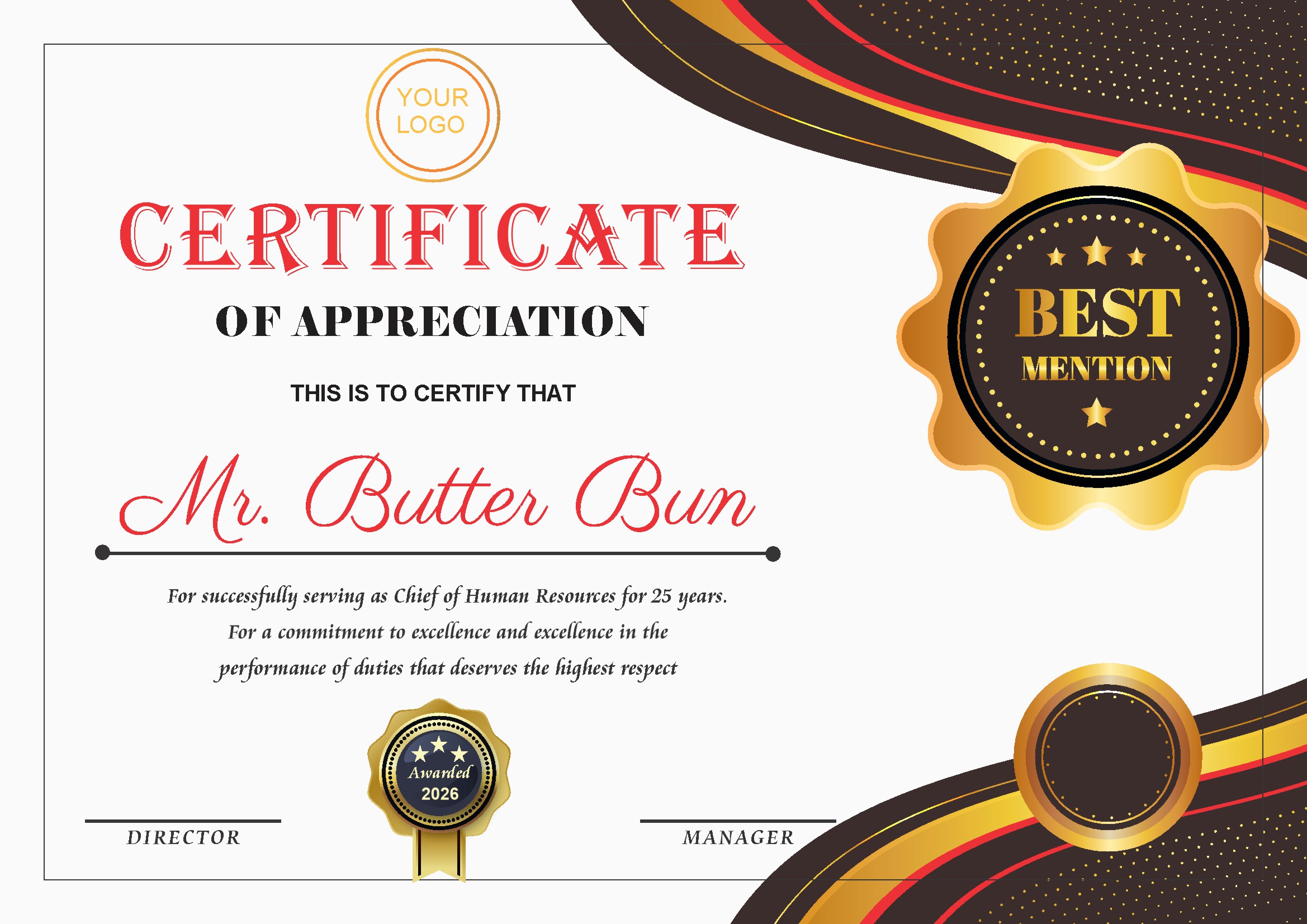 Professional Certificate Design 141