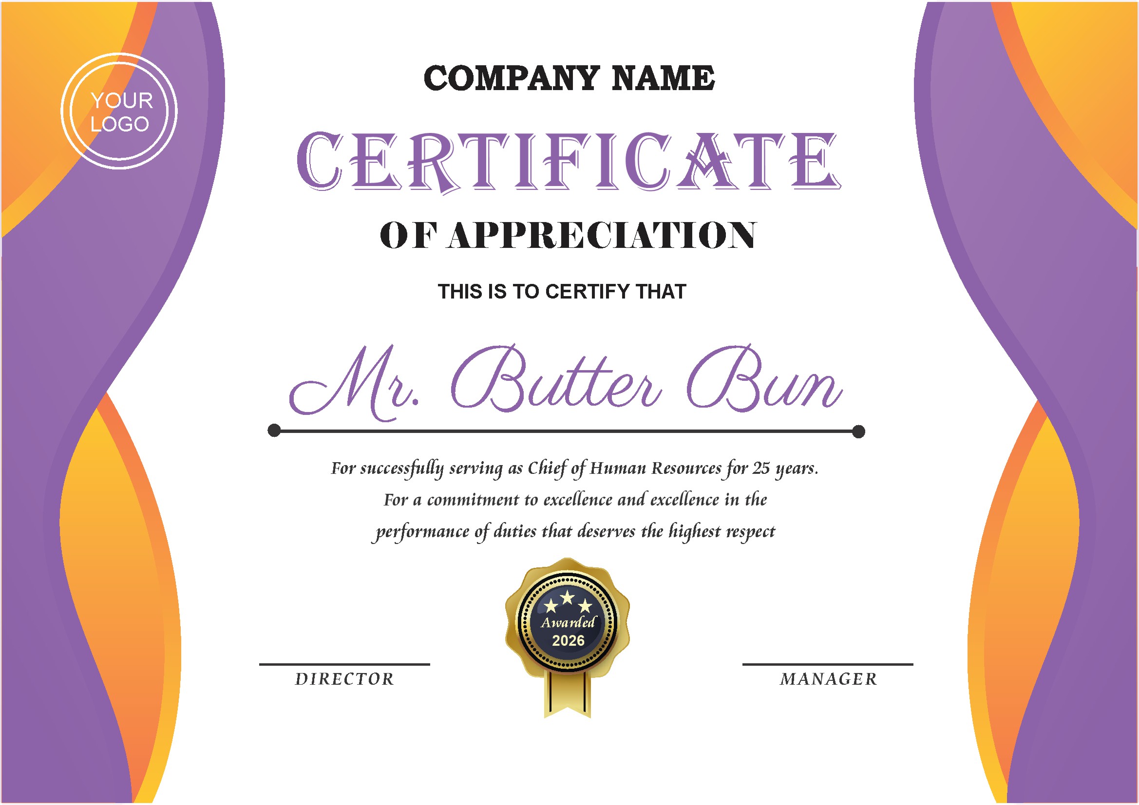 Professional Certificate Design 153