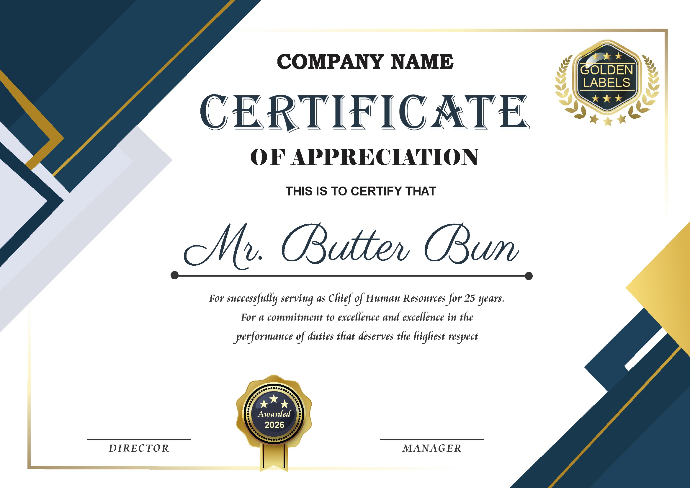 Professional Certificate Design 158