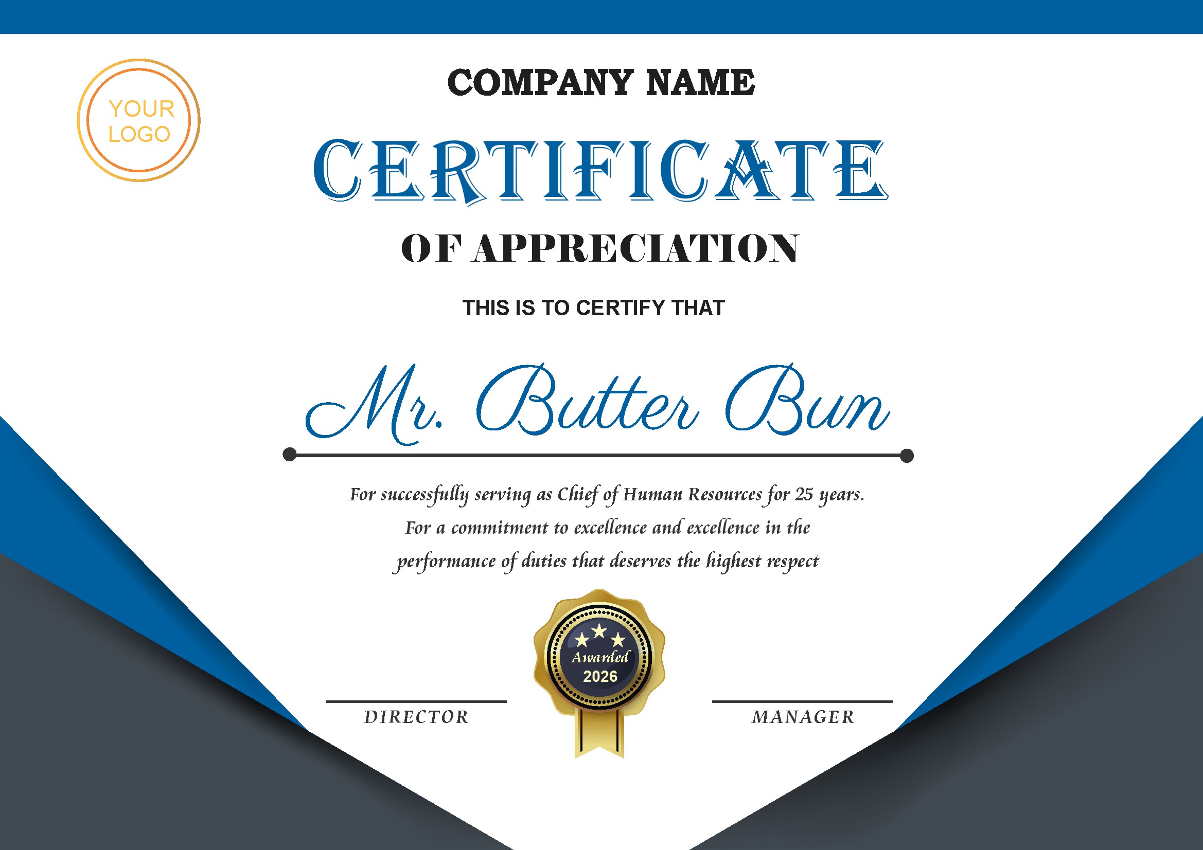 Professional Certificate Design 168