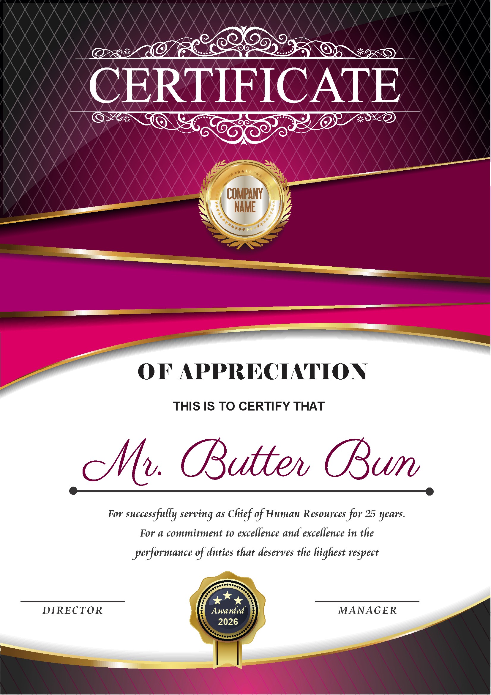 Professional Certificate Design 176