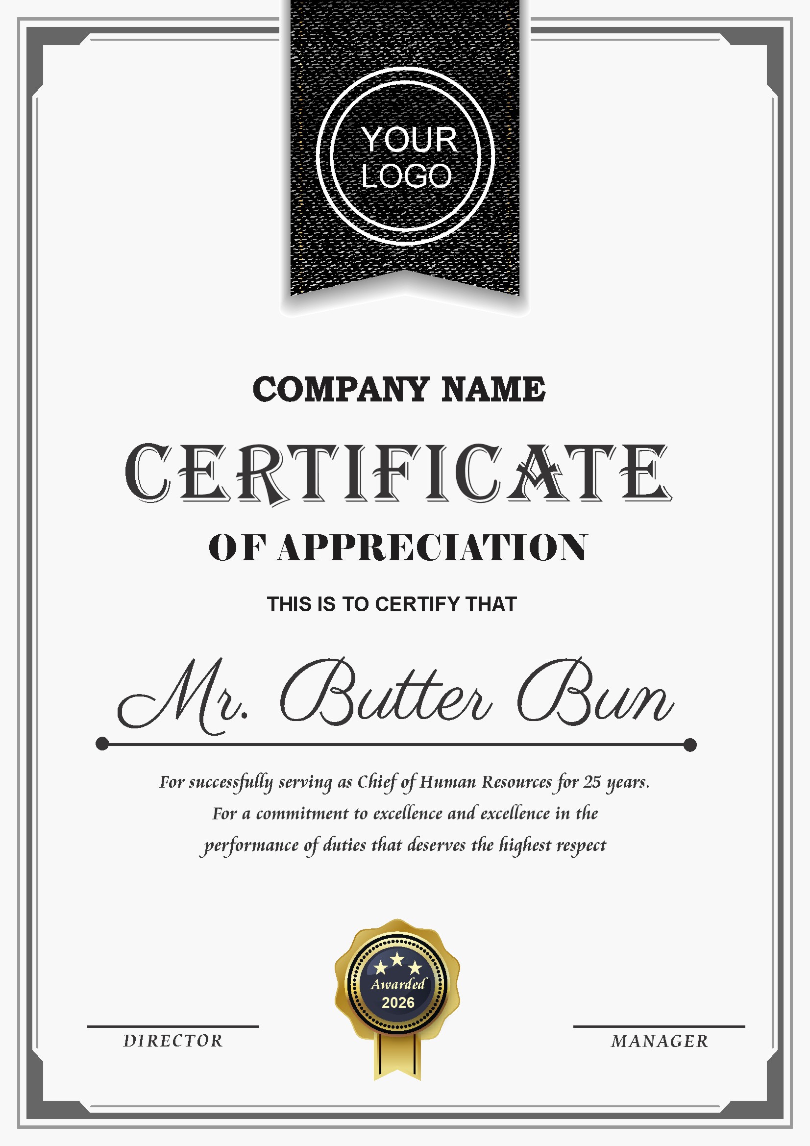 Professional Certificate Design 180