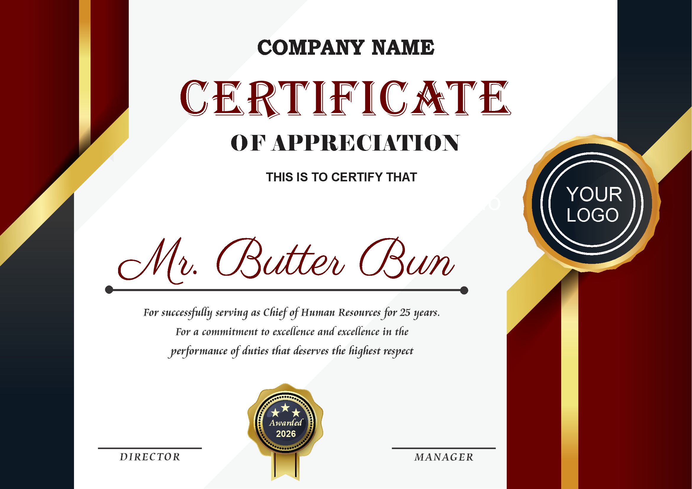 Professional Certificate Design 183