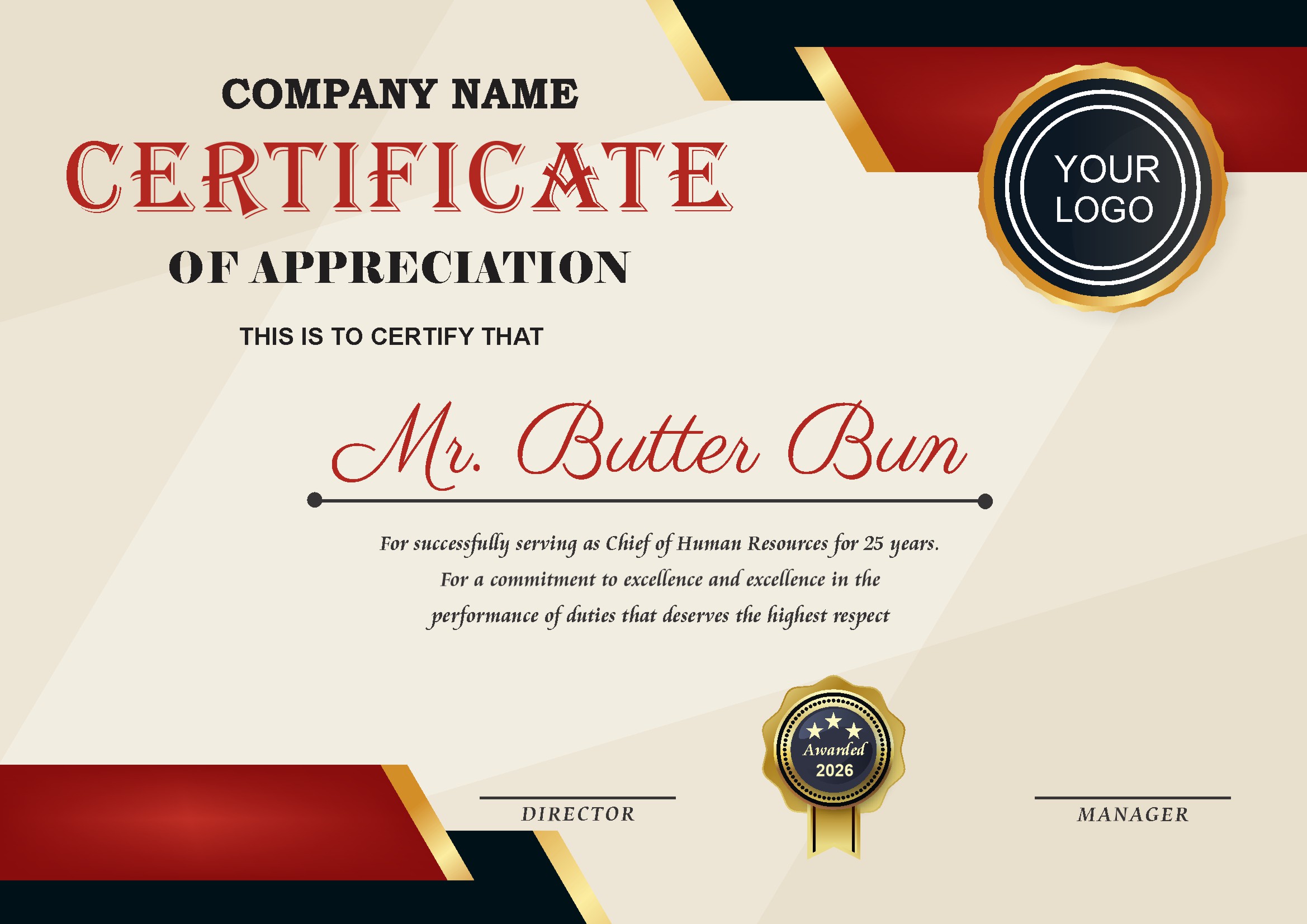 Professional Certificate Design 185