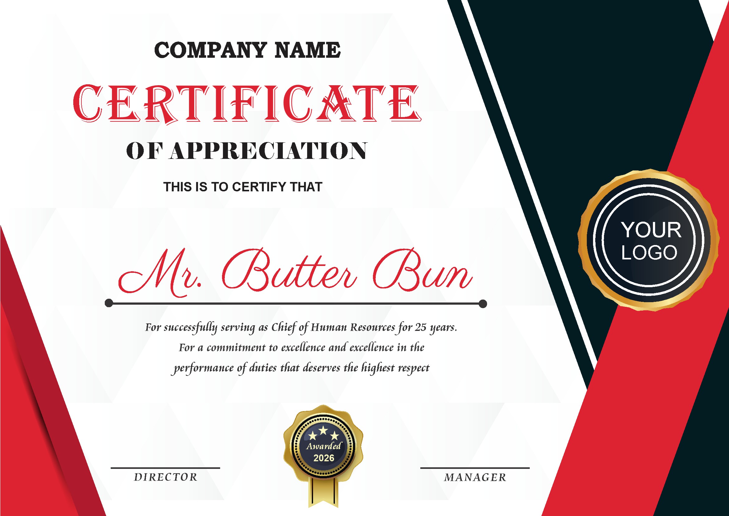 Professional Certificate Design 187