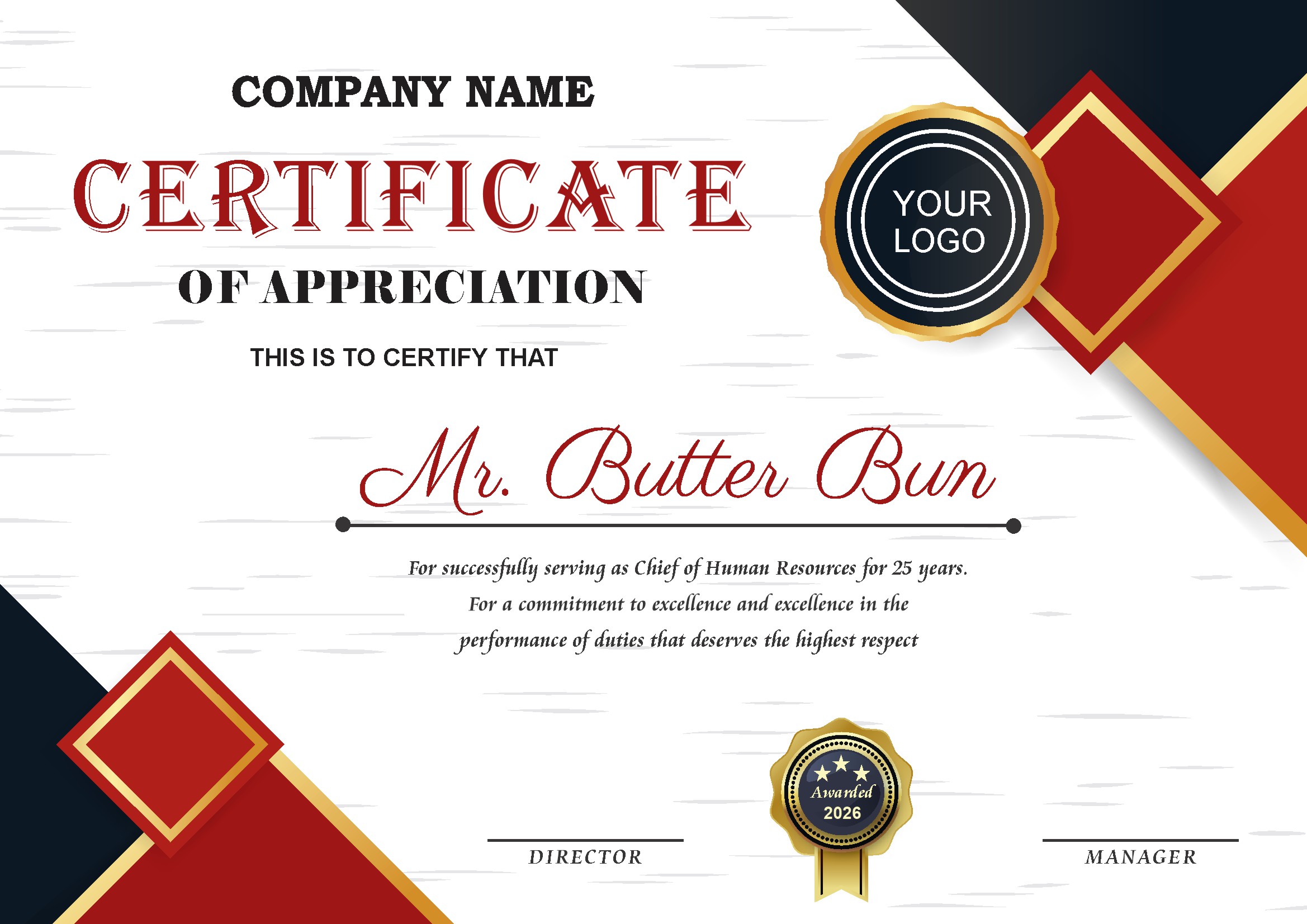 Professional Certificate Design 189
