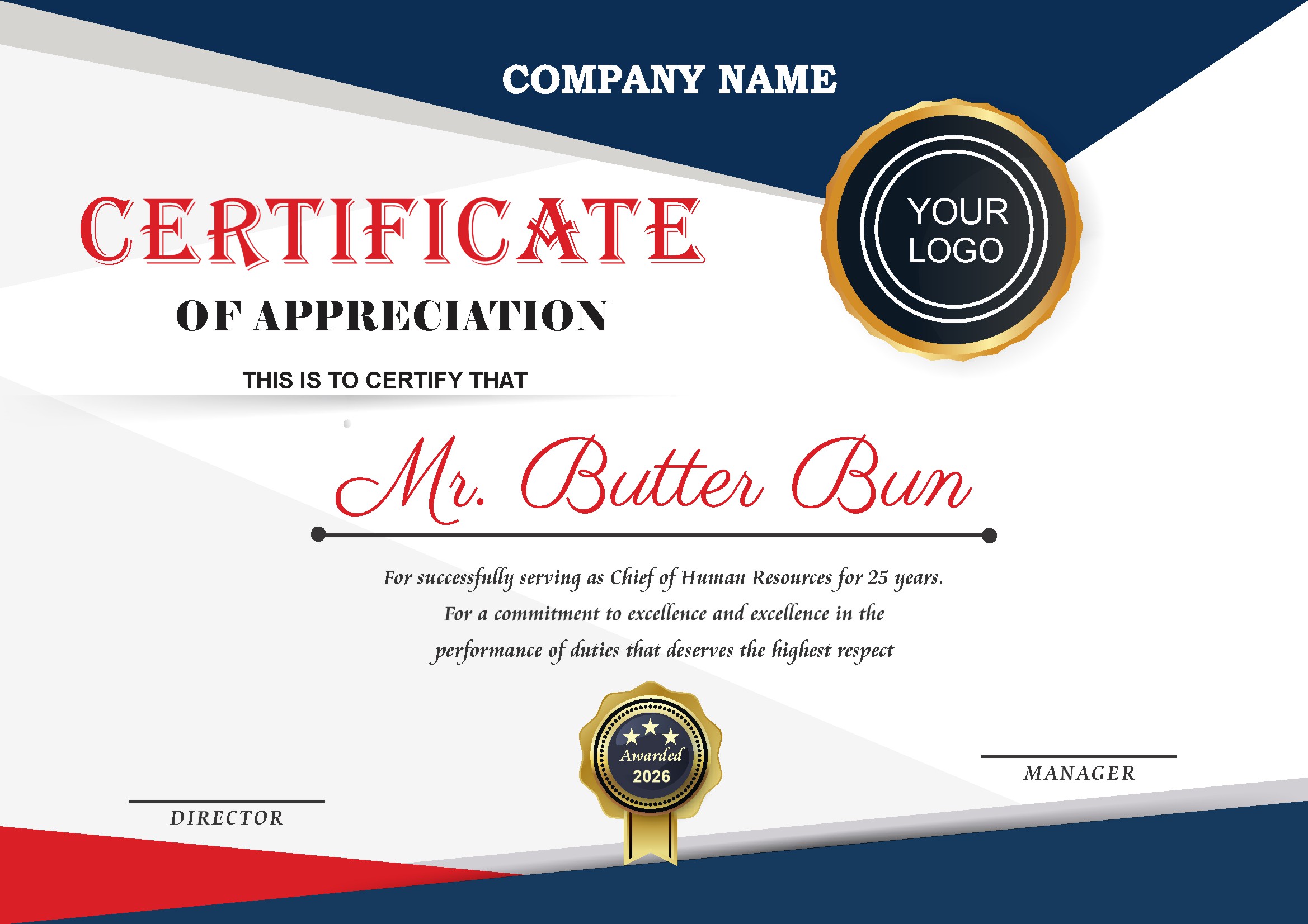 Professional Certificate Design 190