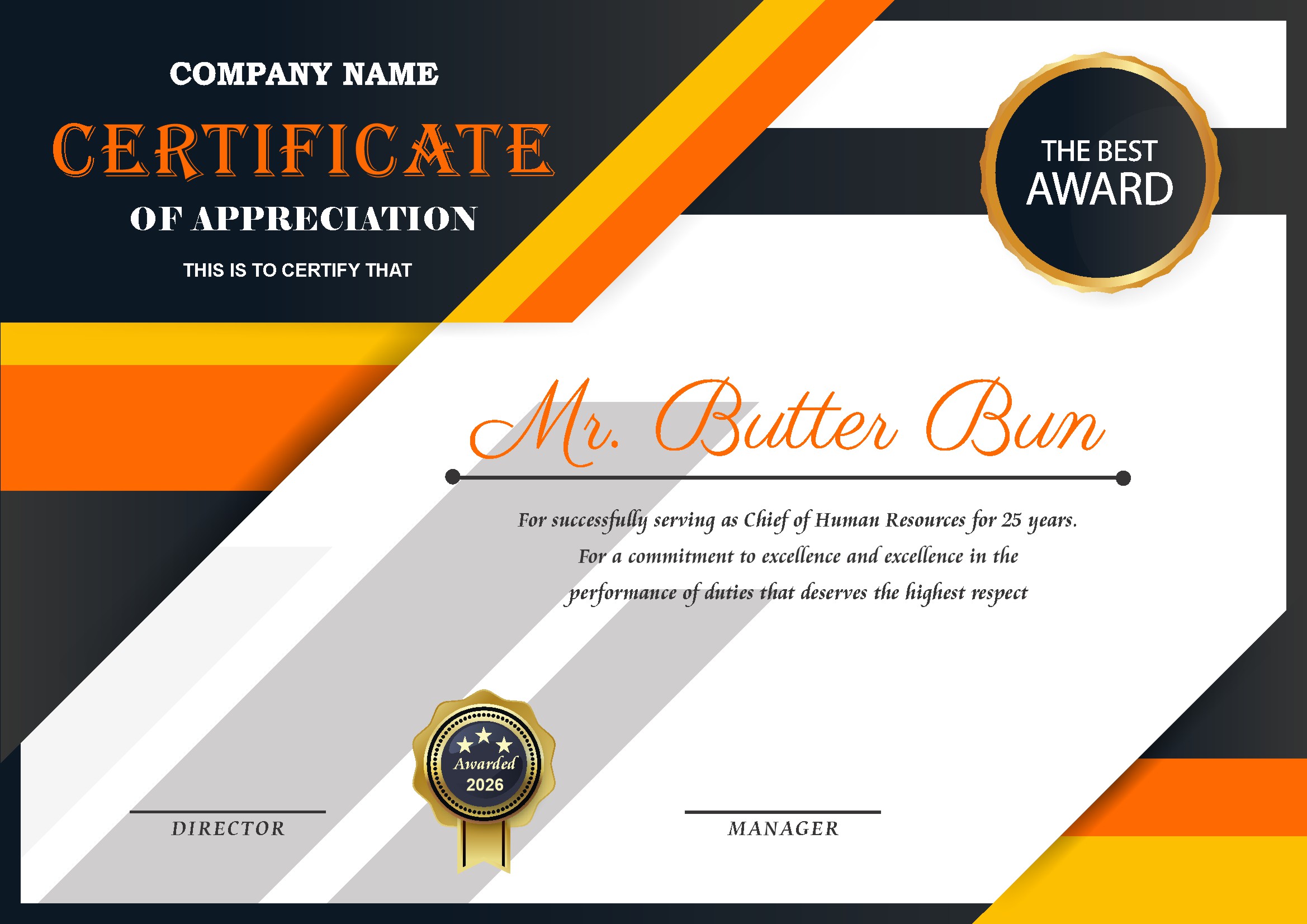 Professional Certificate Design 191