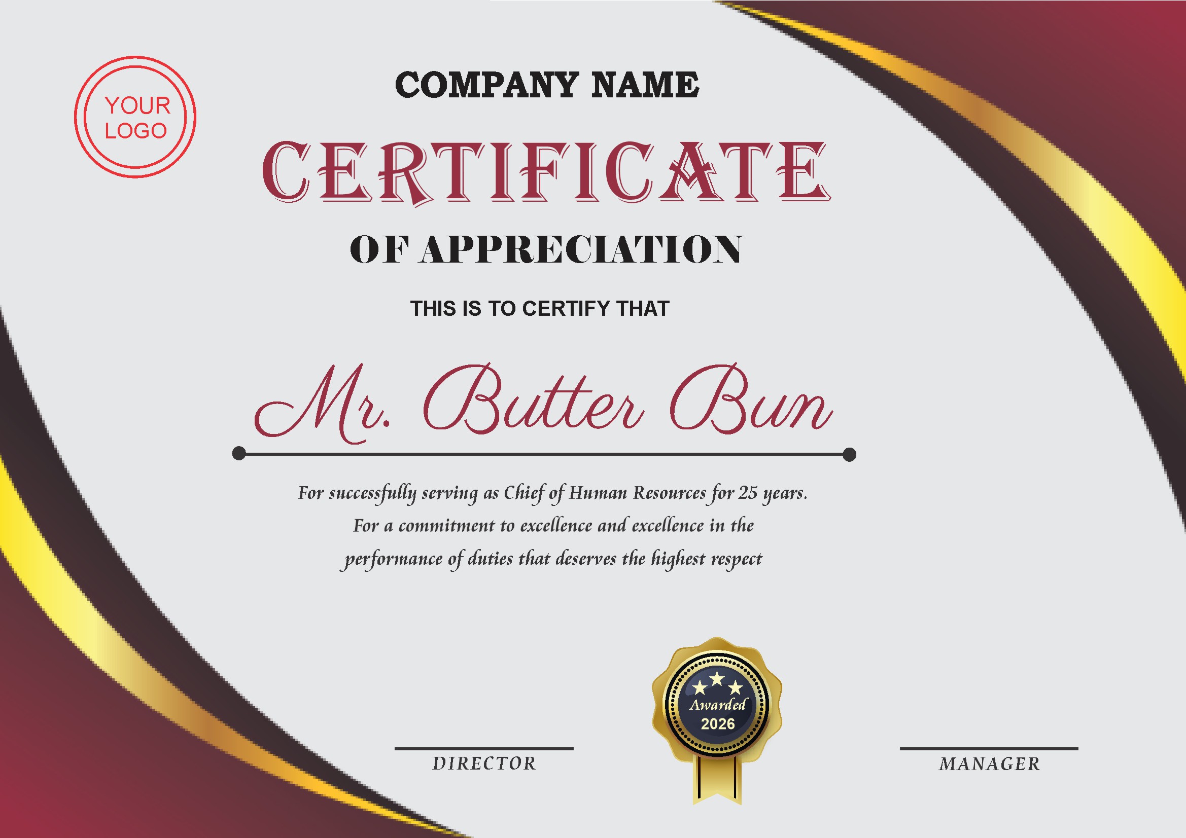 Professional Certificate Design 196