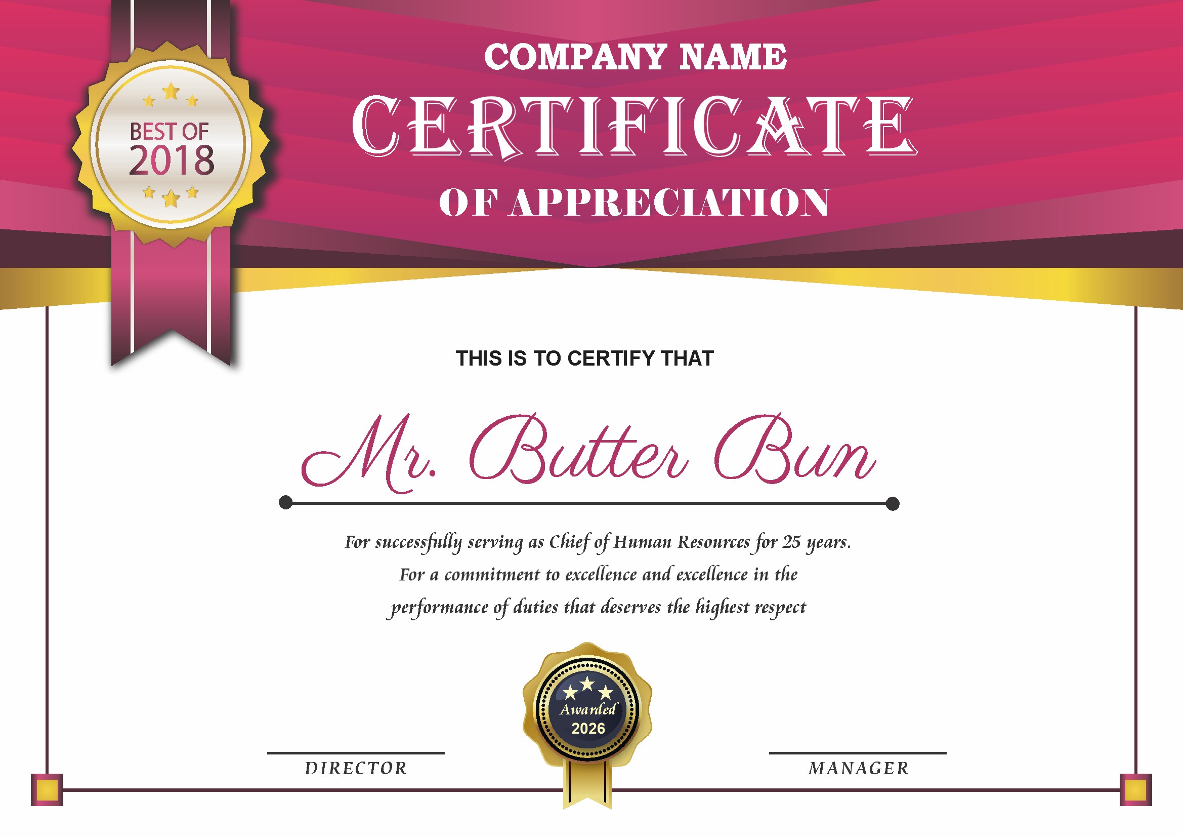 Professional Certificate Design 204