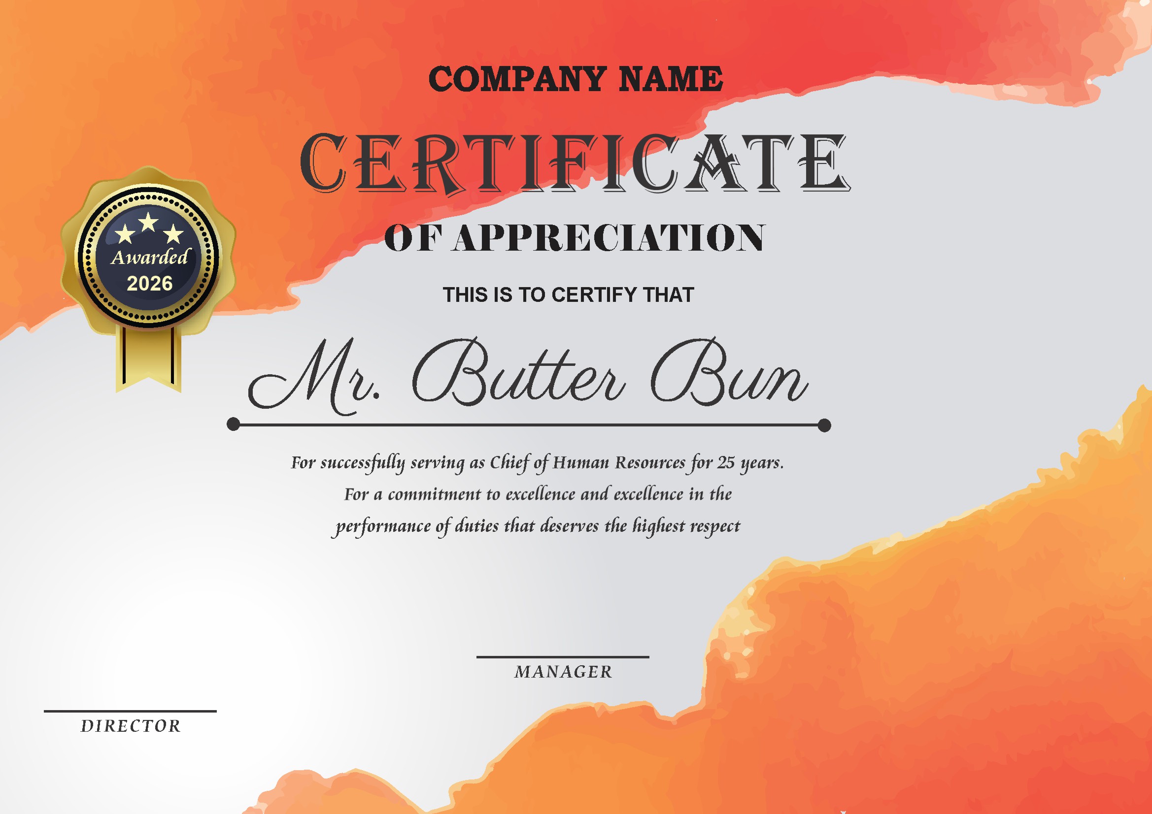 Professional Certificate Design 224
