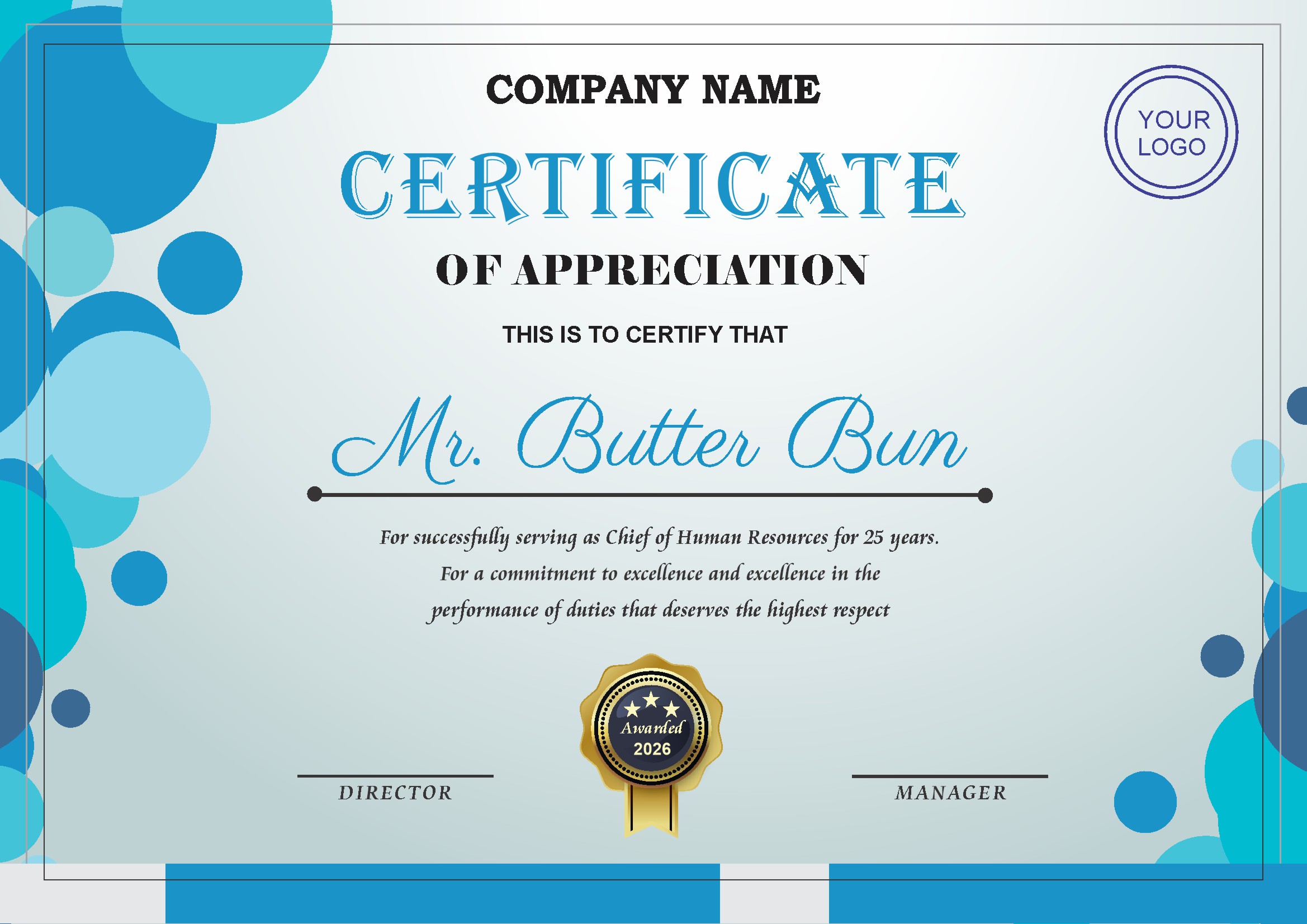 Professional Certificate Design 225