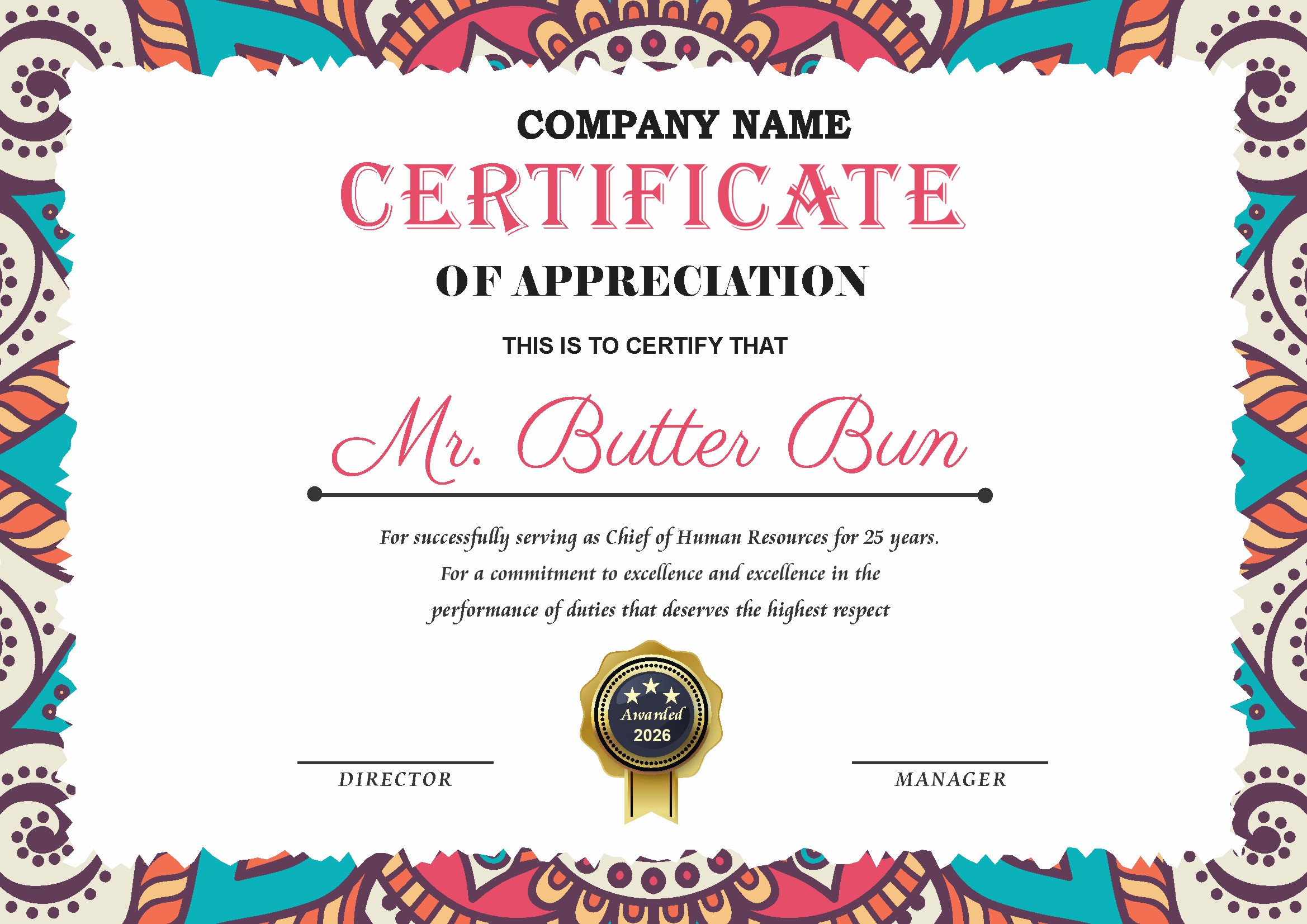 Certificates