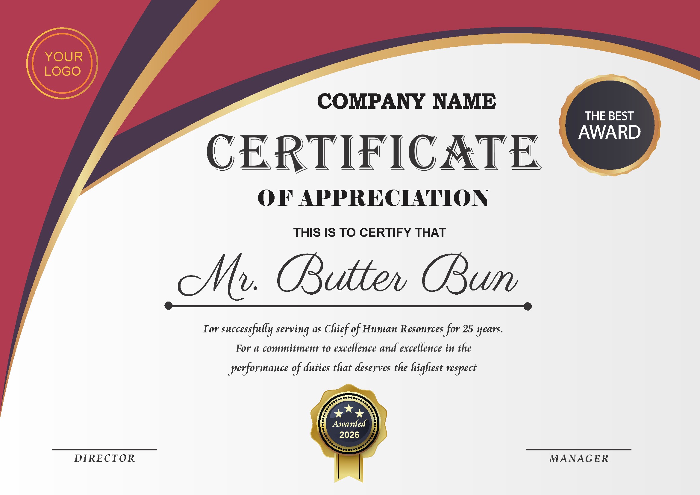Professional Certificate Design 230