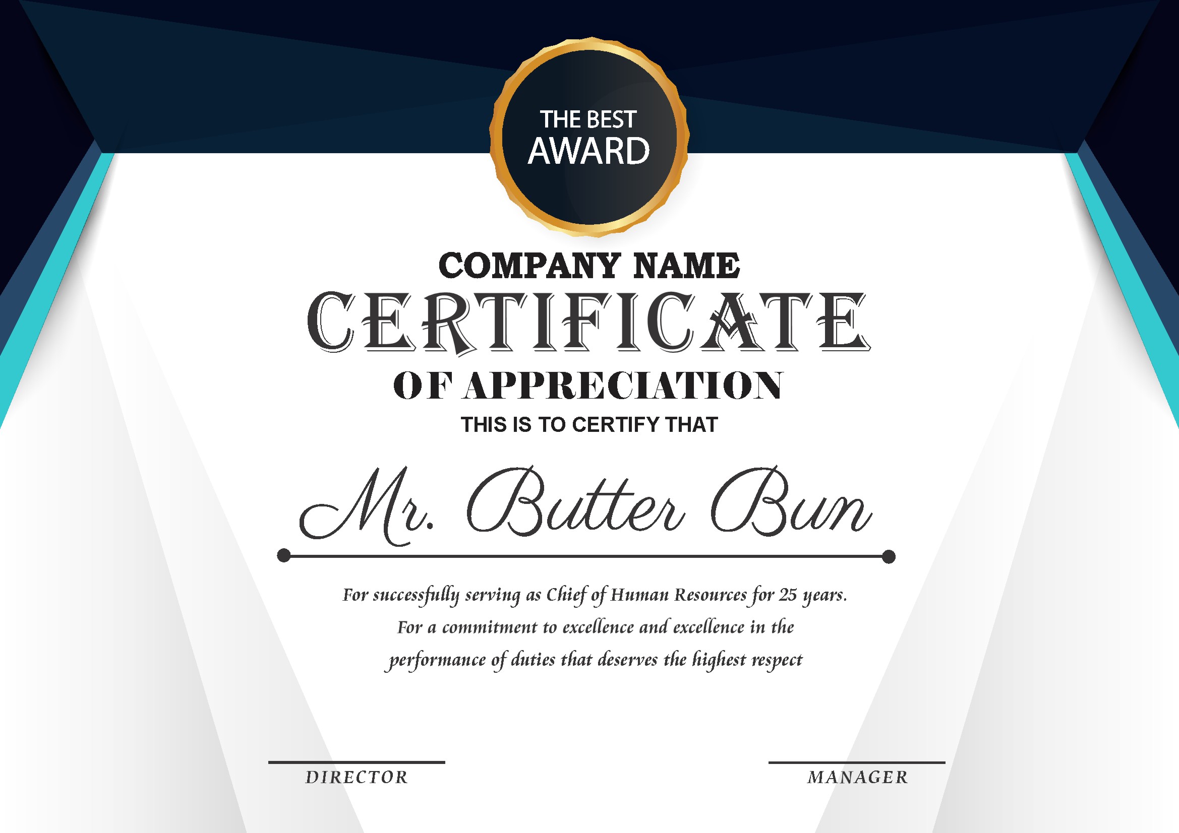 Professional Certificate Design 236