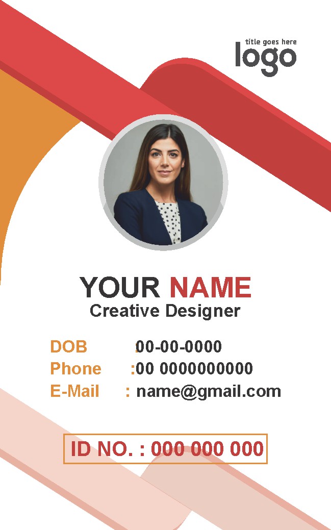 Visitor ID Card Design 006