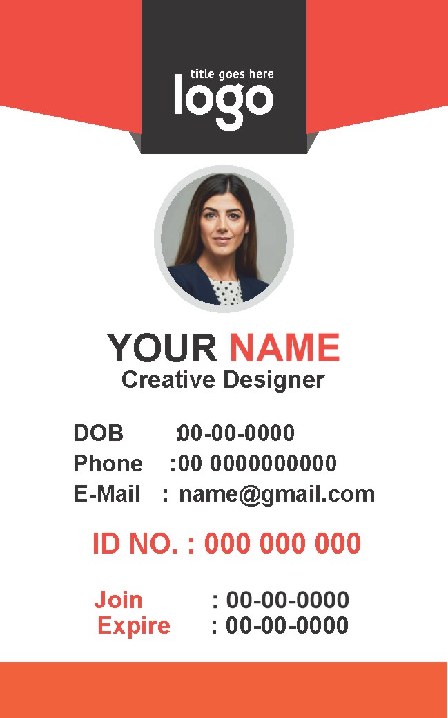 Corporate Employee ID Card 012