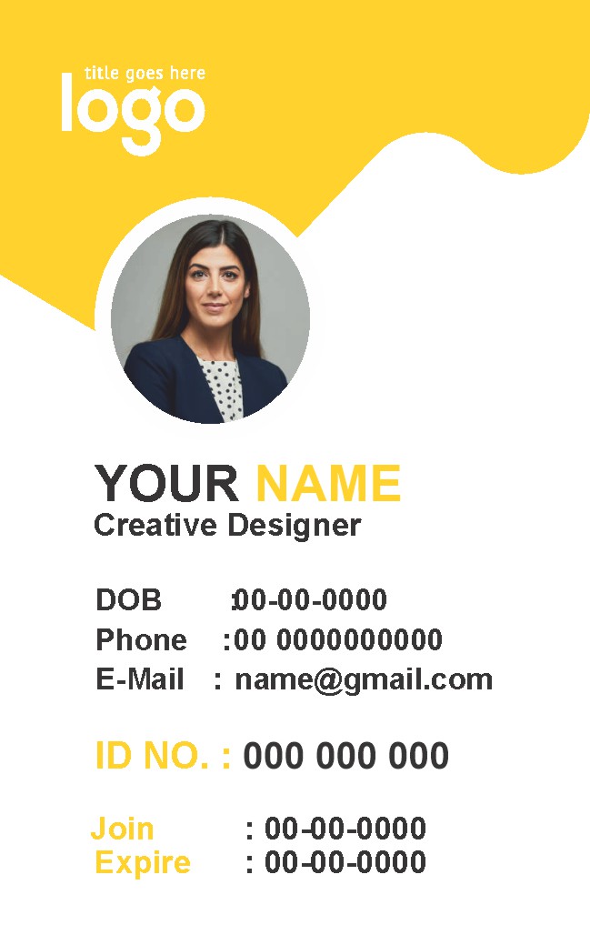 Visitor ID Card Design 016