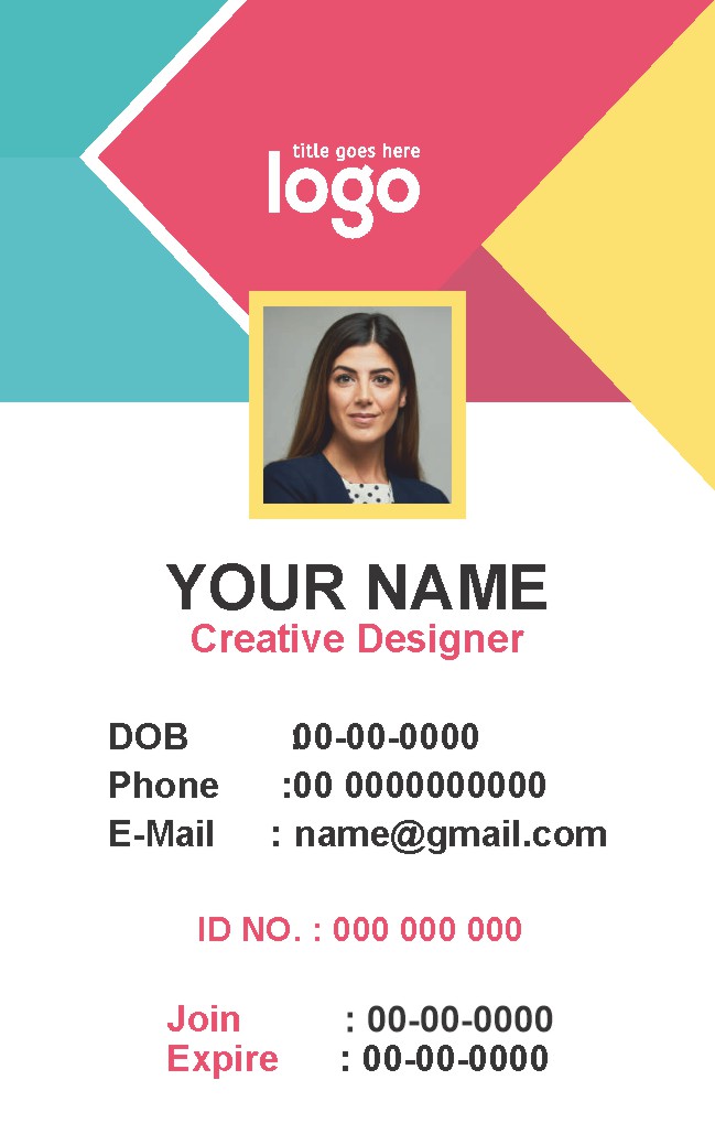 Visitor ID Card Design 026