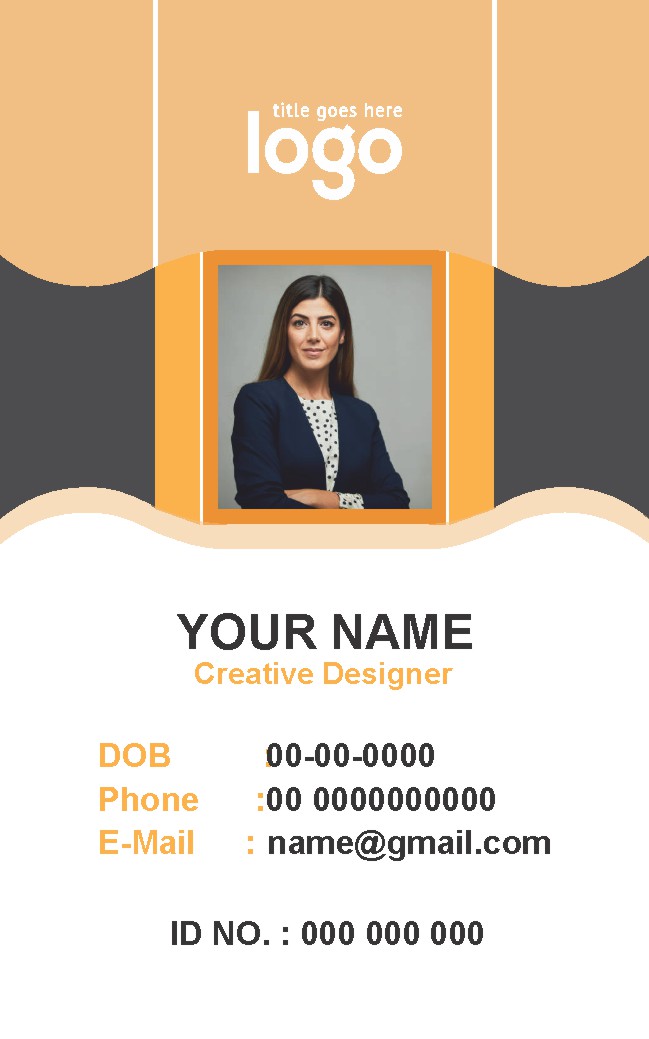 Visitor ID Card Design 046