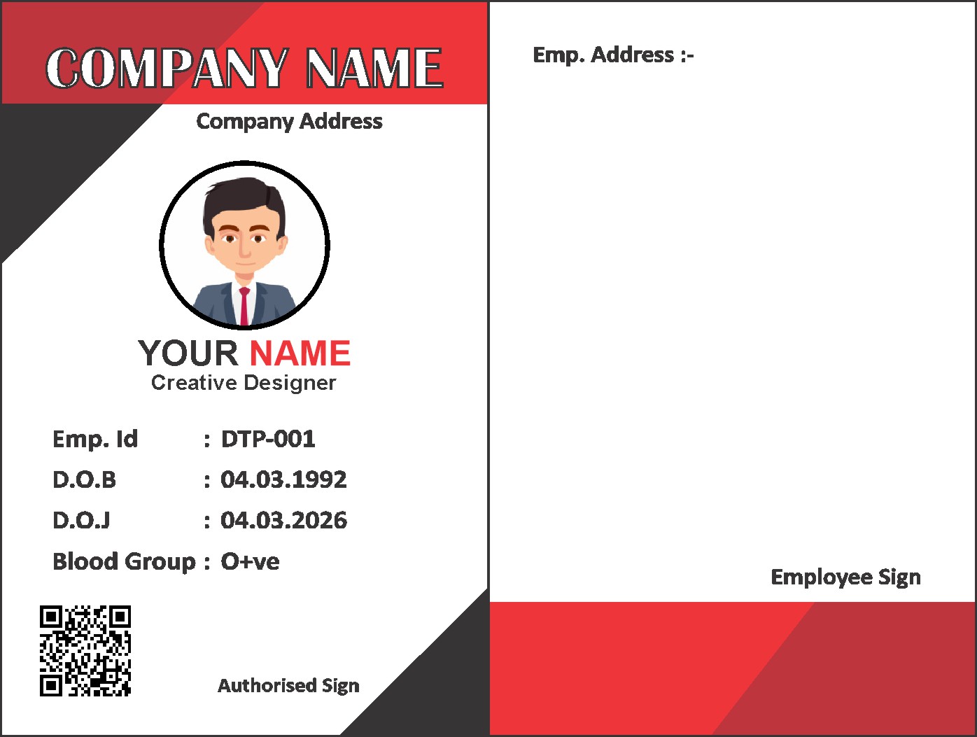 College ID Card Design 054