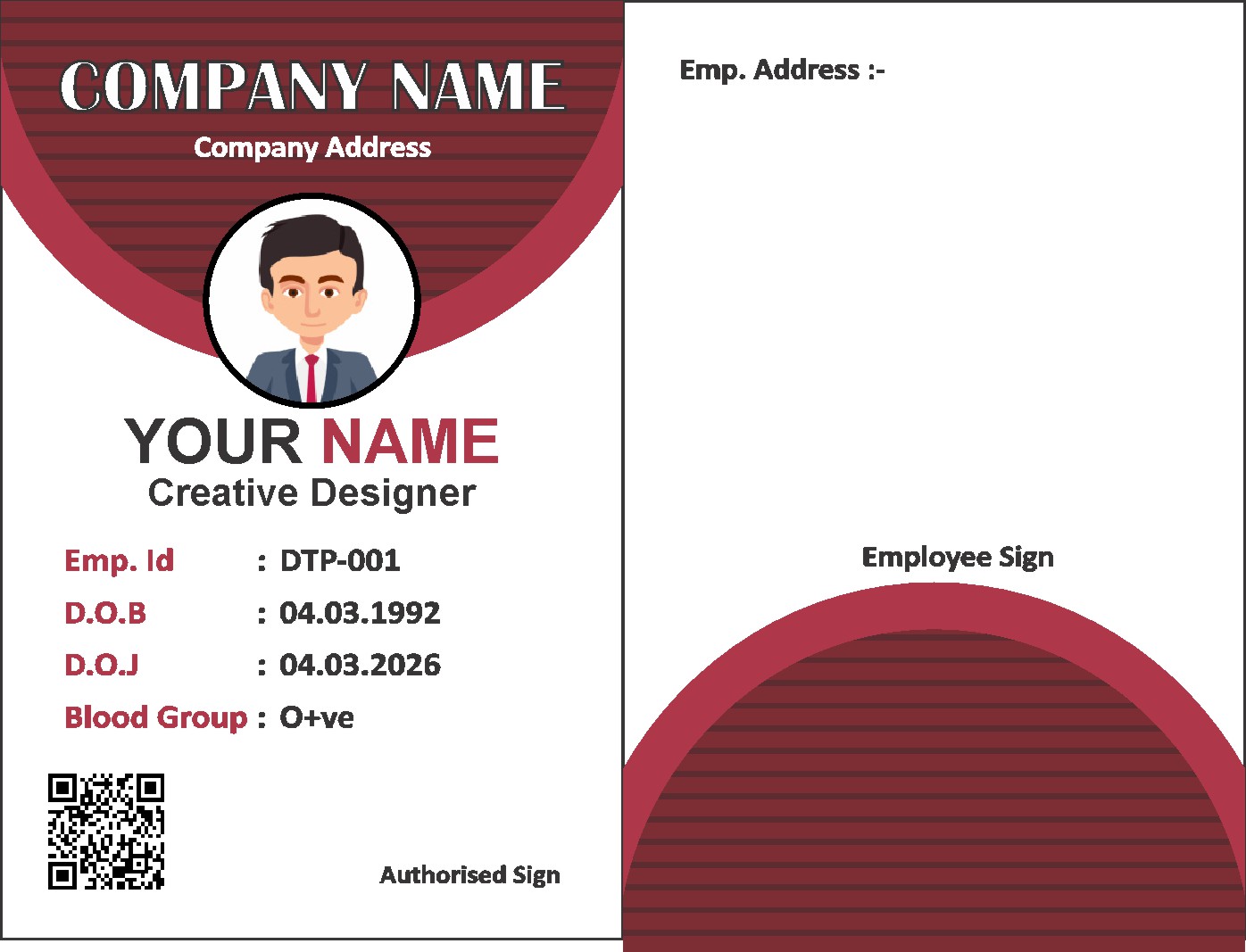 Company ID Badge Design 059