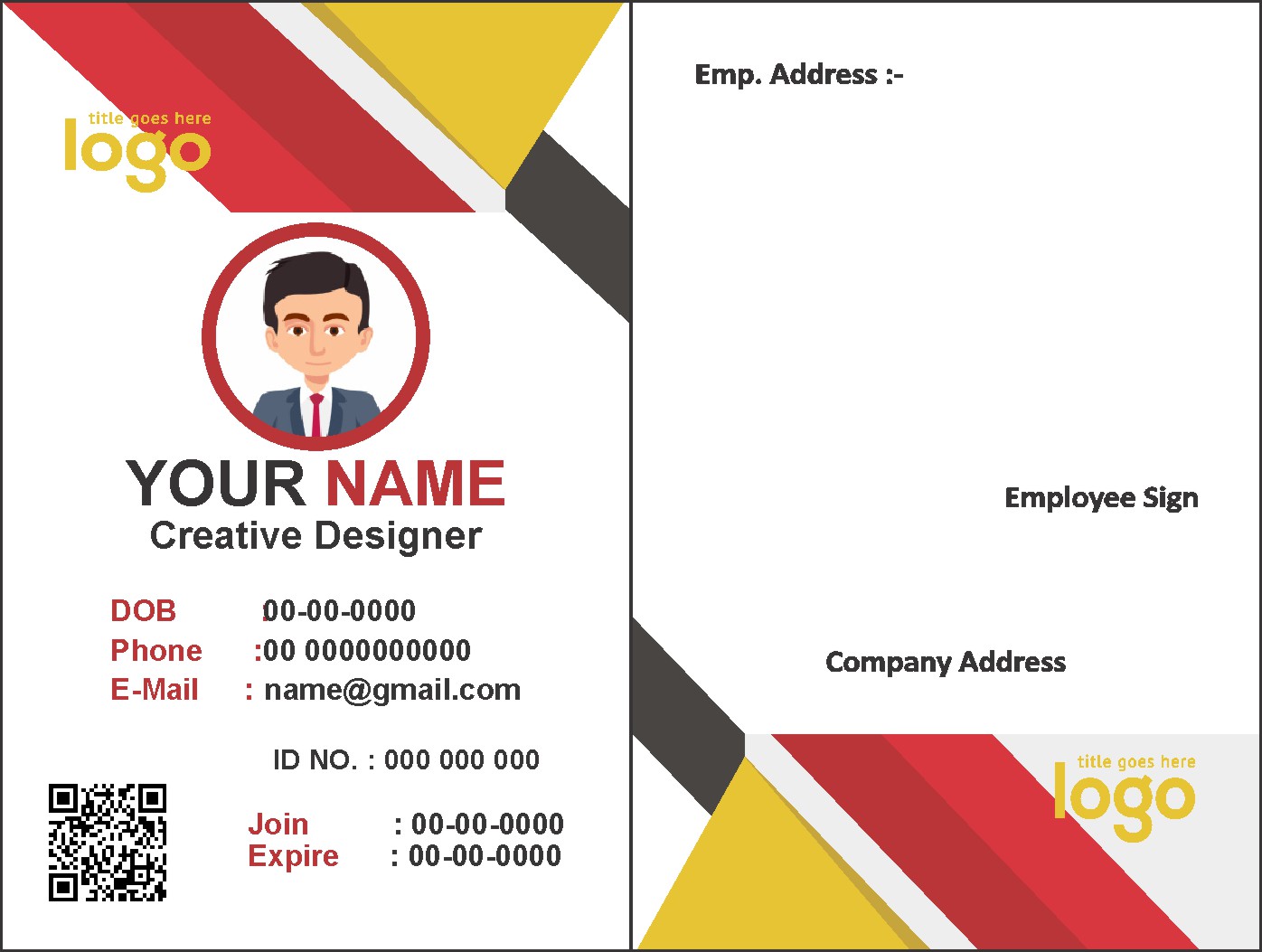 Corporate Employee ID Card 062