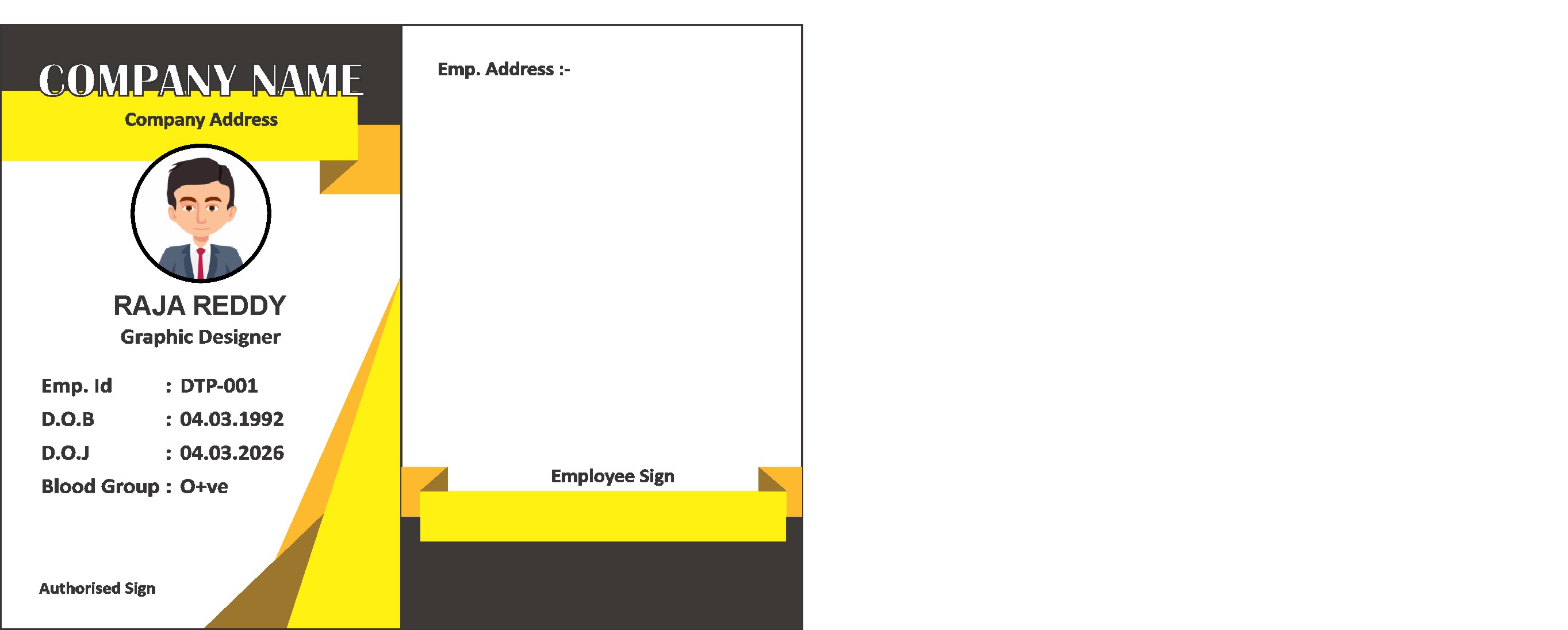 Visitor ID Card Design 066