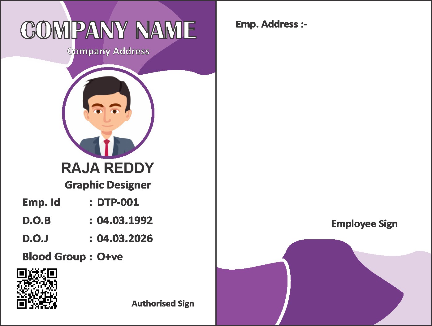 Staff Photo ID Card 068