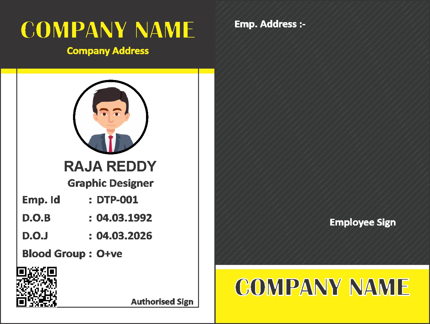 Company ID Badge Design 069