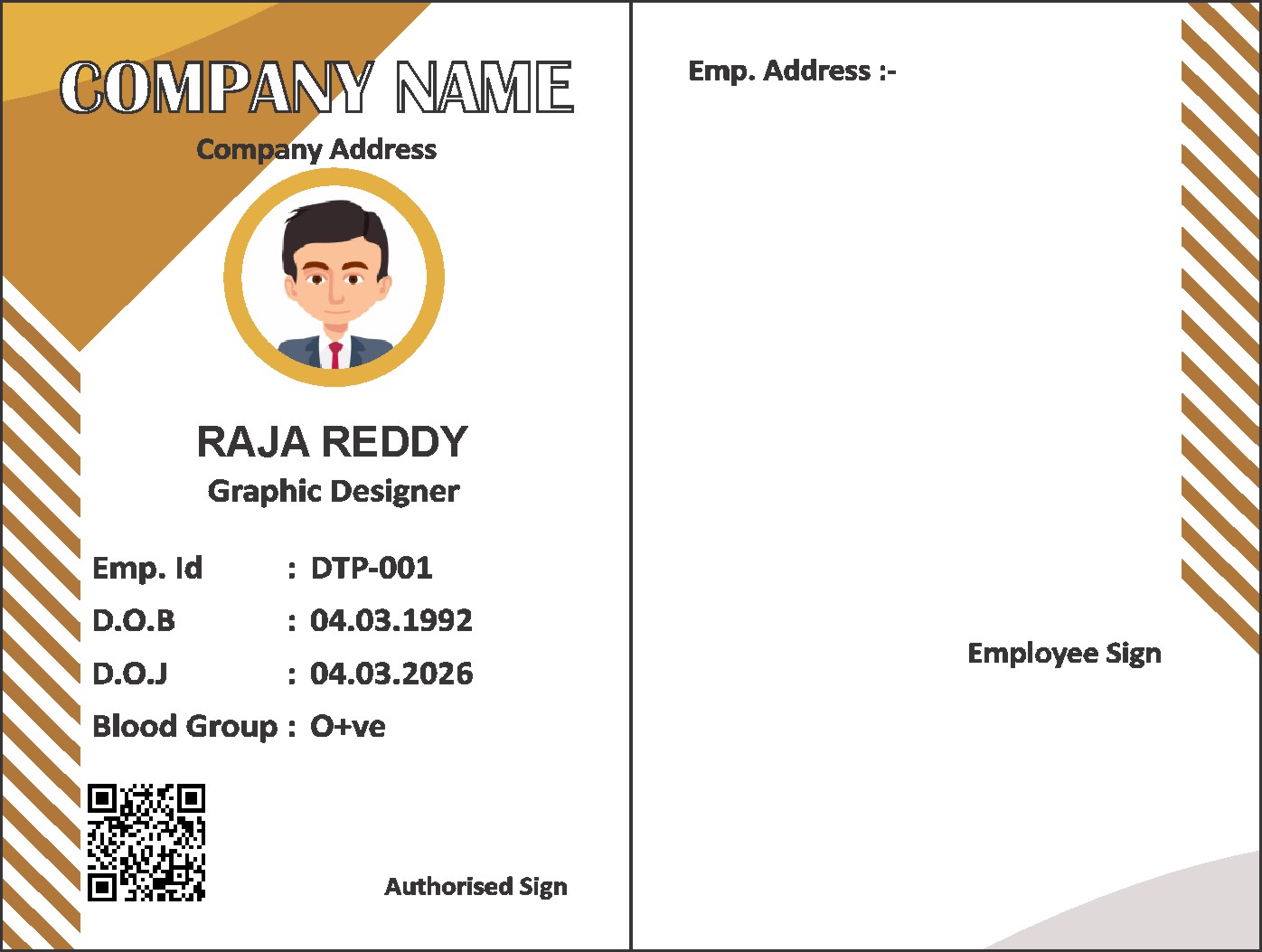 Corporate Employee ID Card 072
