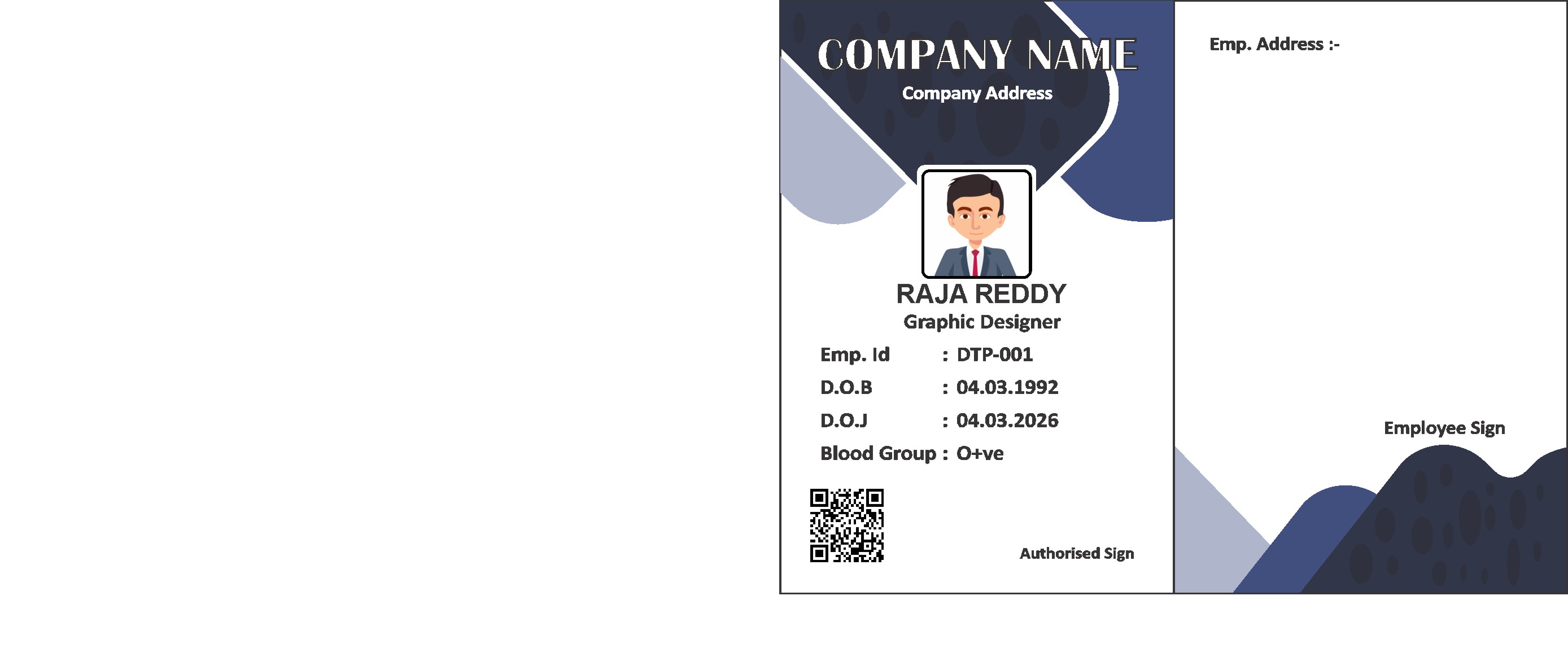 College ID Card Design 074