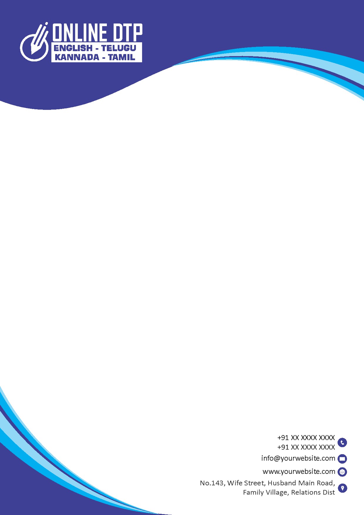 Modern Corporate Letterhead Design 001