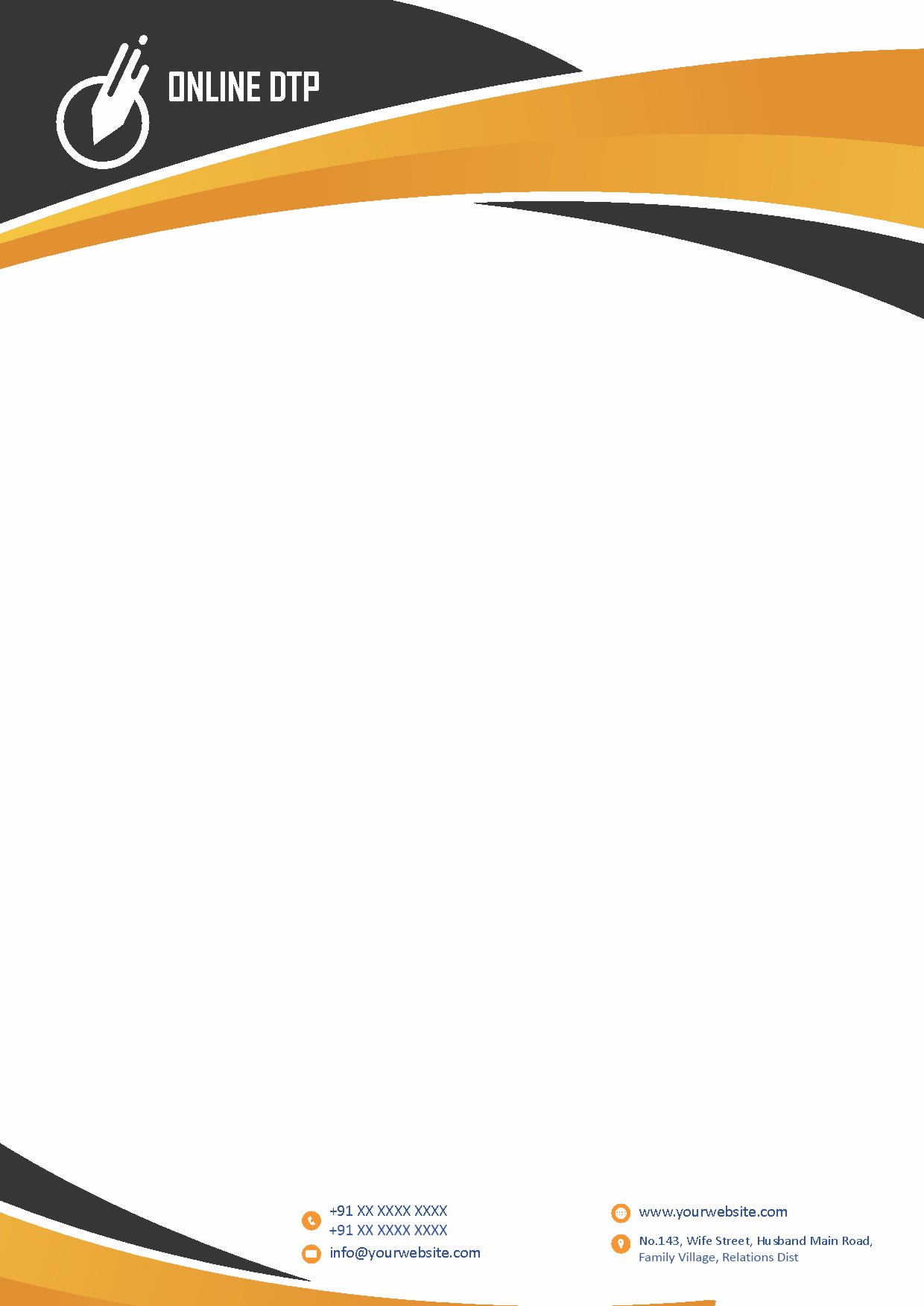 Modern Corporate Letterhead Design 006