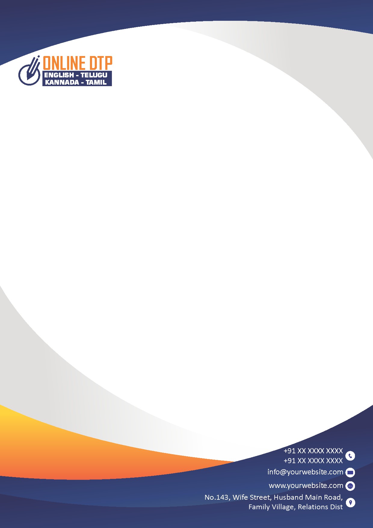 Modern Corporate Letterhead Design 011