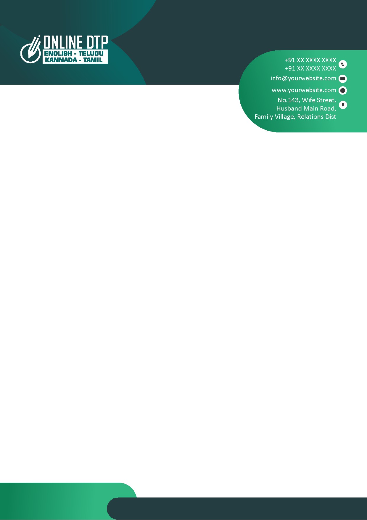 Premium Business Letterhead Design 017